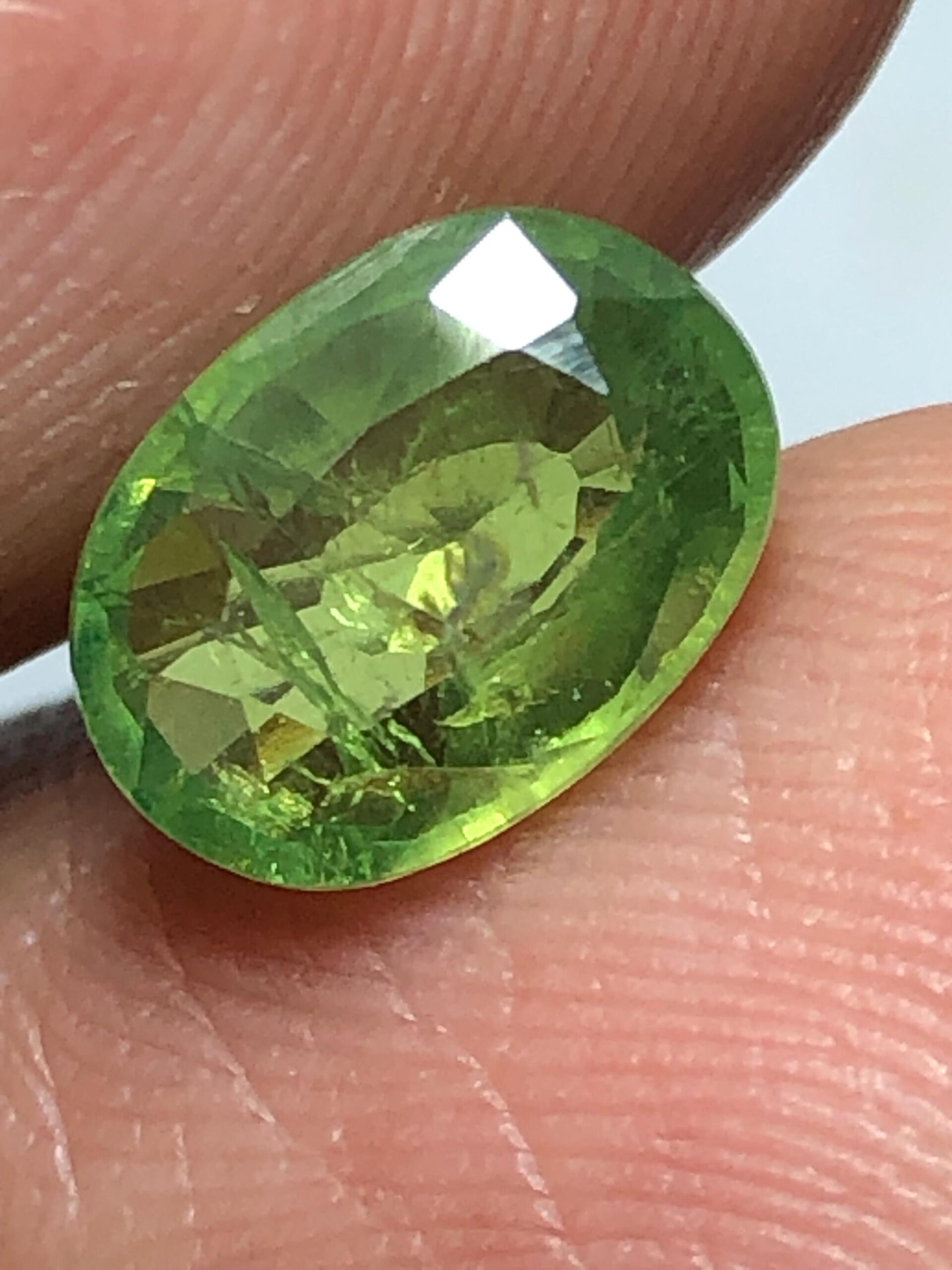 1.48 Carat Natural Demantoid Garnet – Rare Oval Cut Green Gemstone