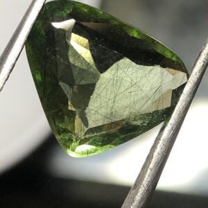 Natural Rutile Peridot Gemstone – Supat Valley Pakistan Fancy Cut 4.725ct