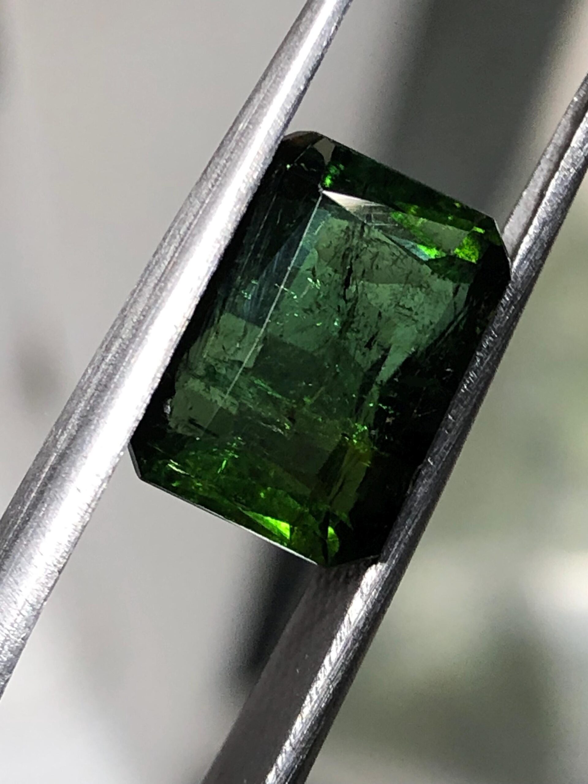 Natural Deep Green Tourmaline Gemstone, Emerald Cut, 4.85 Carat, October Birthstone - Image 4