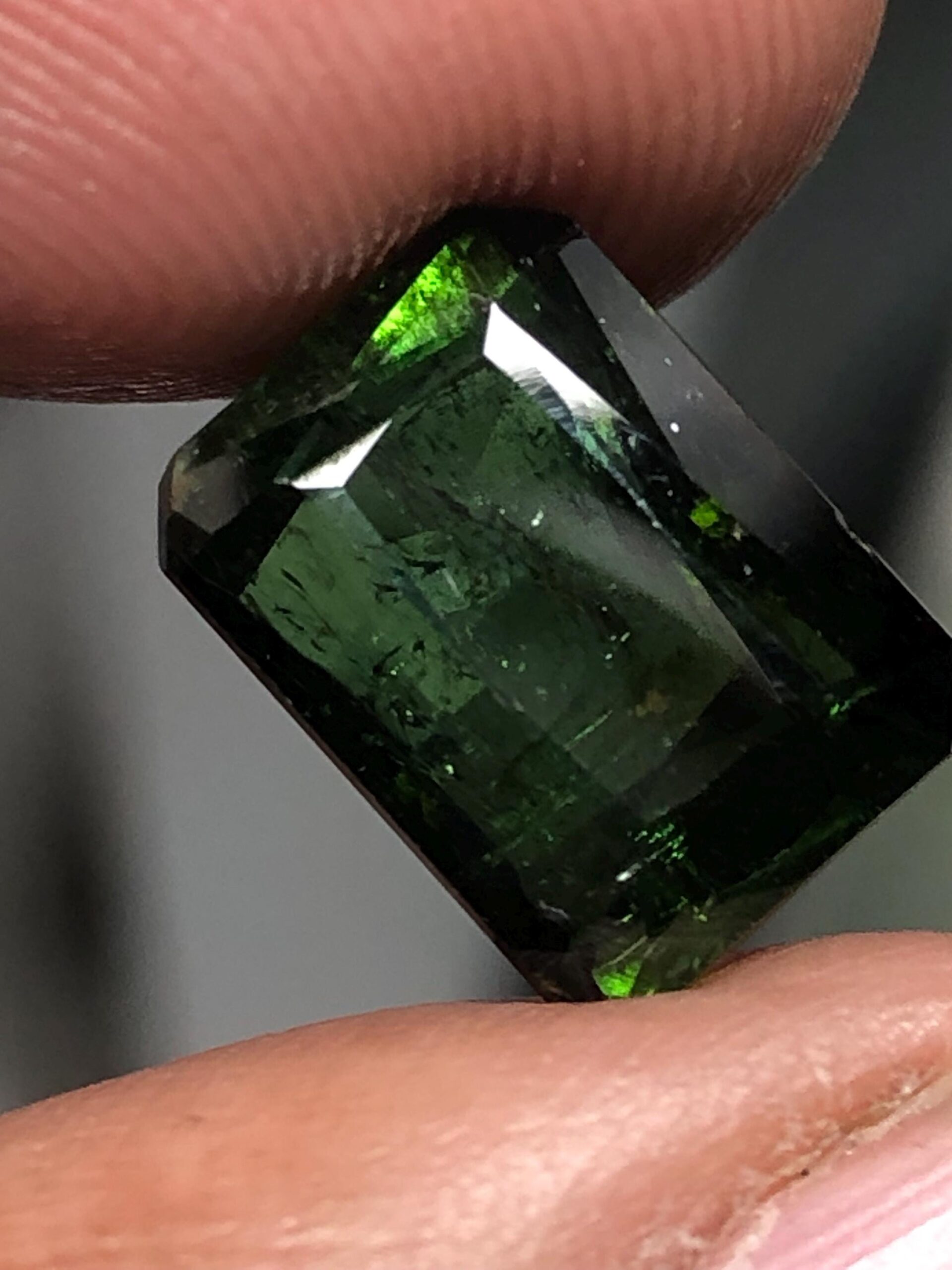 Natural Deep Green Tourmaline Gemstone, Emerald Cut, 4.85 Carat, October Birthstone - Image 7