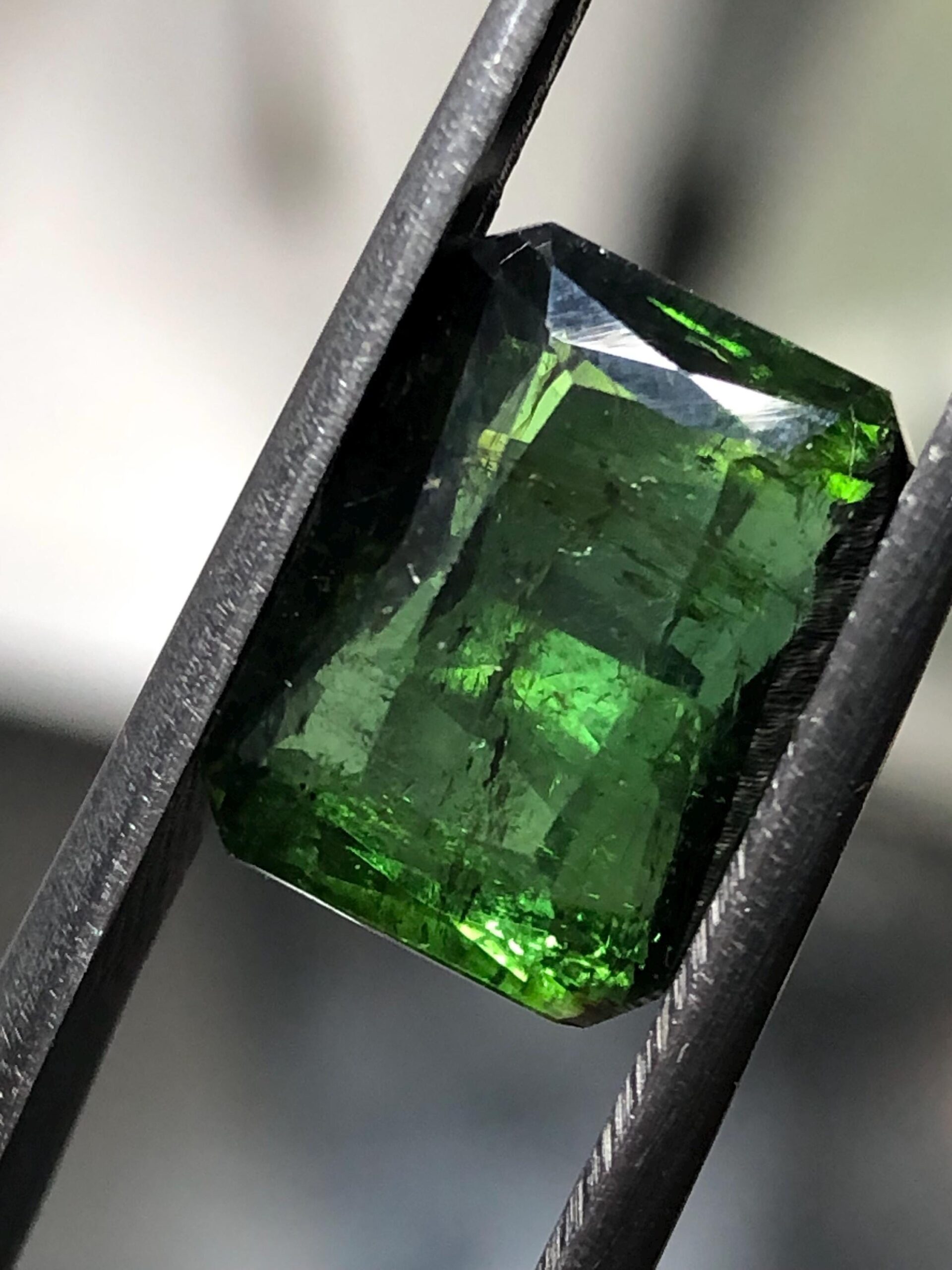 Natural Deep Green Tourmaline Gemstone, Emerald Cut, 4.85 Carat, October Birthstone - Image 2