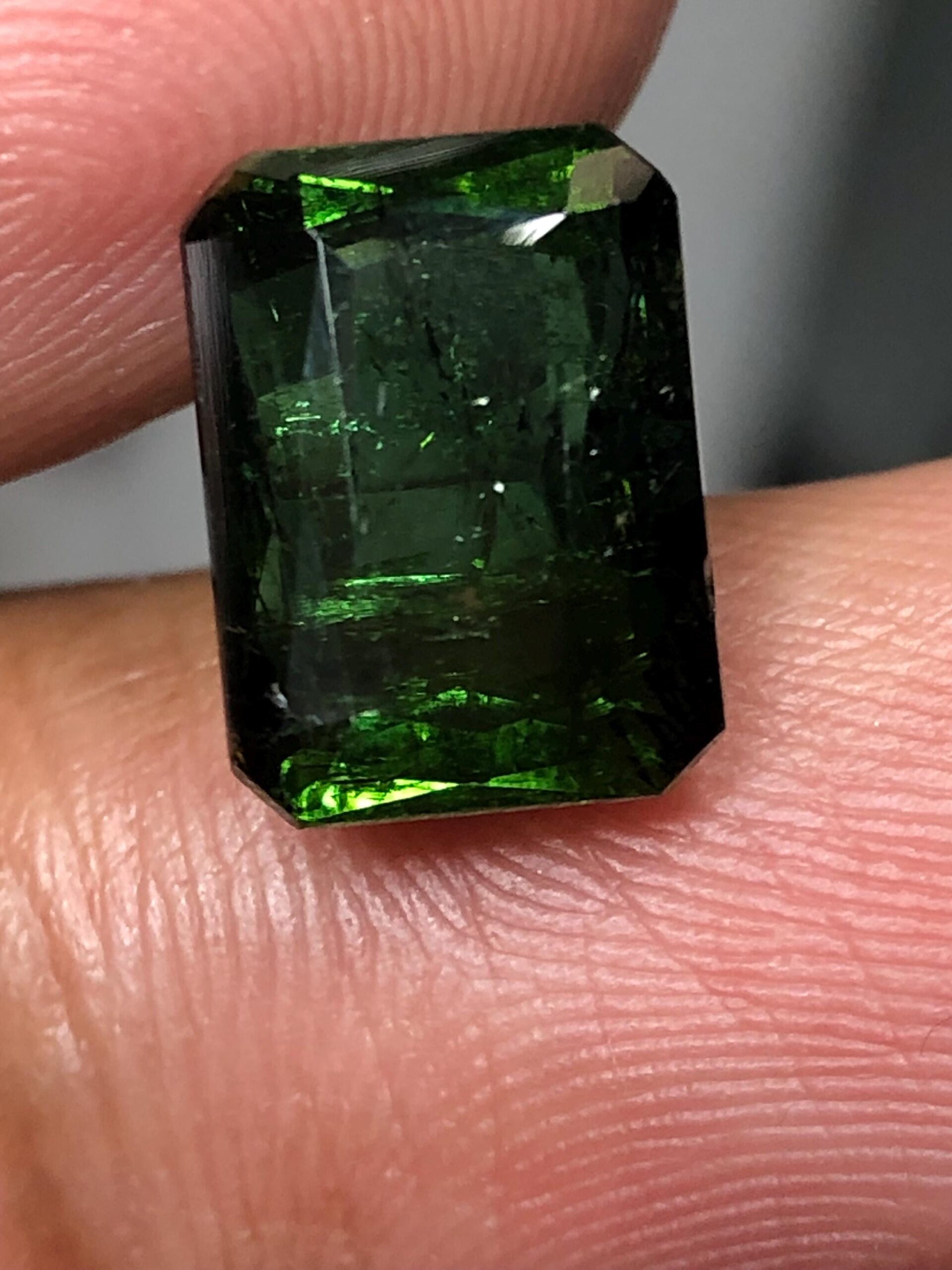 Natural Deep Green Tourmaline Gemstone, Emerald Cut, 4.85 Carat, October Birthstone - Image 8