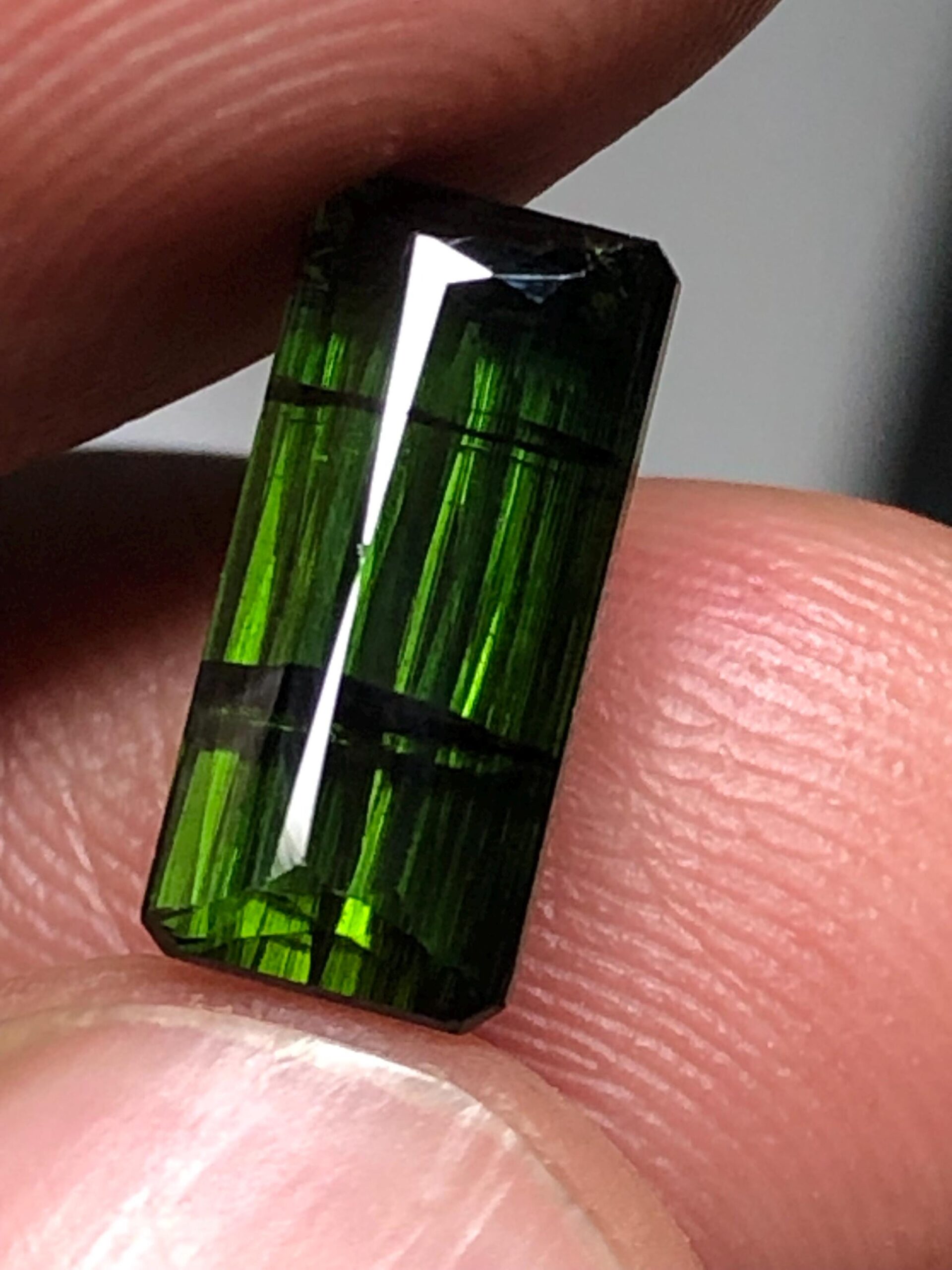 Natural Green Tourmaline Gemstone, Emerald Cut, Vivid Green, 3.27 Ct, October Birthstone - Image 3