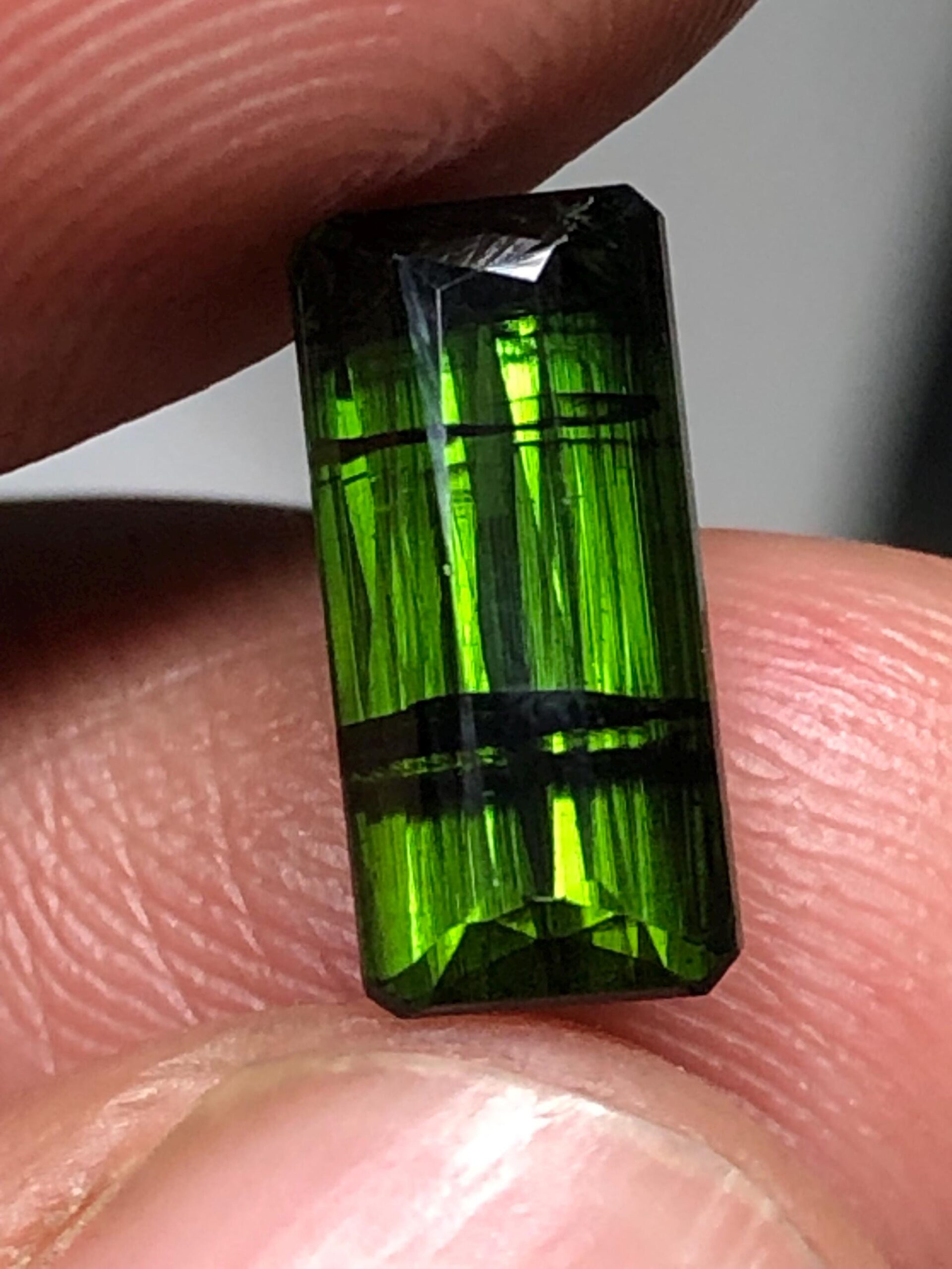 Natural Green Tourmaline Gemstone, Emerald Cut, Vivid Green, 3.27 Ct, October Birthstone - Image 2