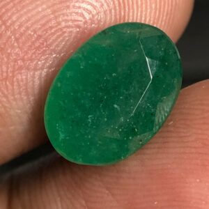 Natural Zambian Emerald Oval Gemstone, 3.91 Ct Vivid Green Faceted Stone, May Birthstone Gem