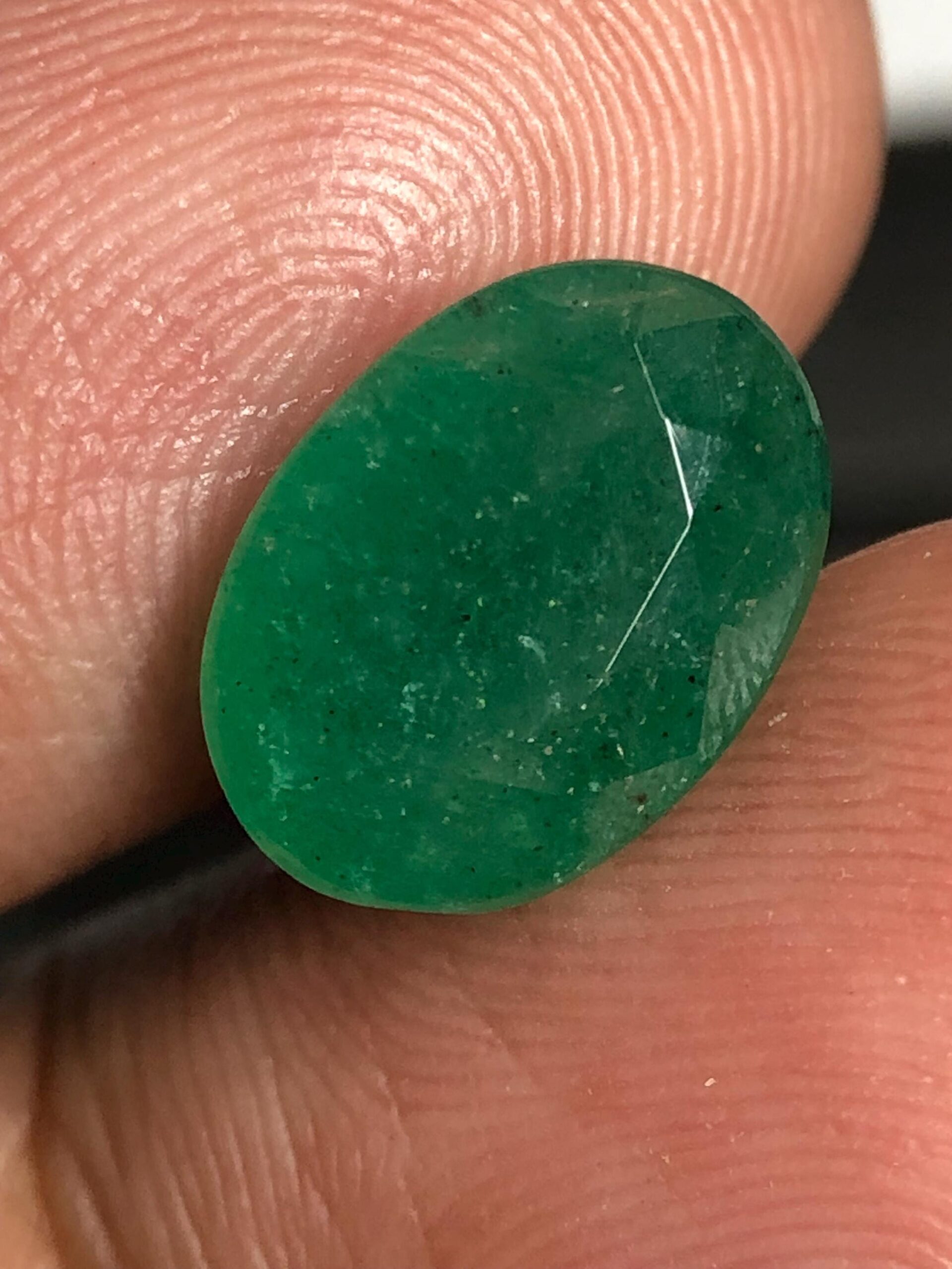 Natural Zambian Emerald Oval Gemstone, 3.91 Ct Vivid Green Faceted Stone, May Birthstone Gem