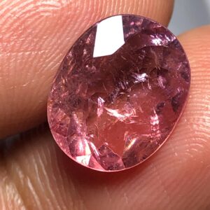 Natural Pink Tourmaline Oval Gemstone for Jewelry Making (4.28 Ct, 12.7x10.4 mm)