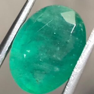 4.19 Carat Natural Zambian Emerald: Oval Green Gemstone