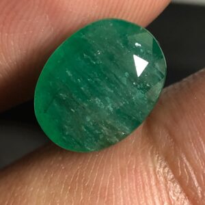 Natural Zambian Emerald 4.31 Carat Oval Cut Loose Gemstone for Ring Pendant