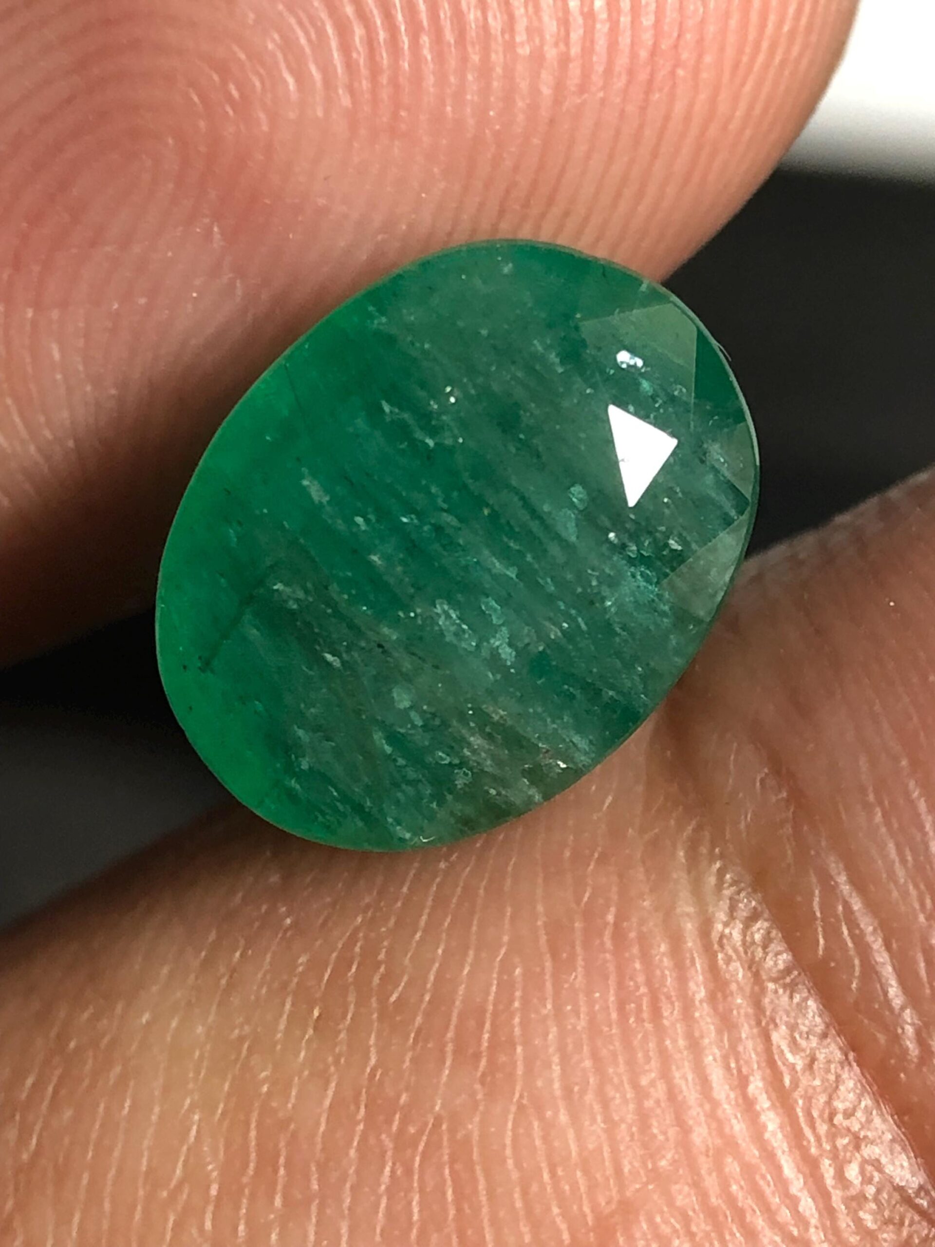 Natural Zambian Emerald 4.31 Carat Oval Cut Loose Gemstone for Ring Pendant