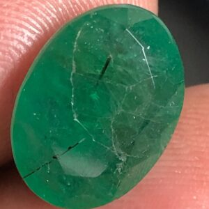 Natural Emerald 5.615 Carat Oval Cut | Vivid Green Color | Origin Zambia