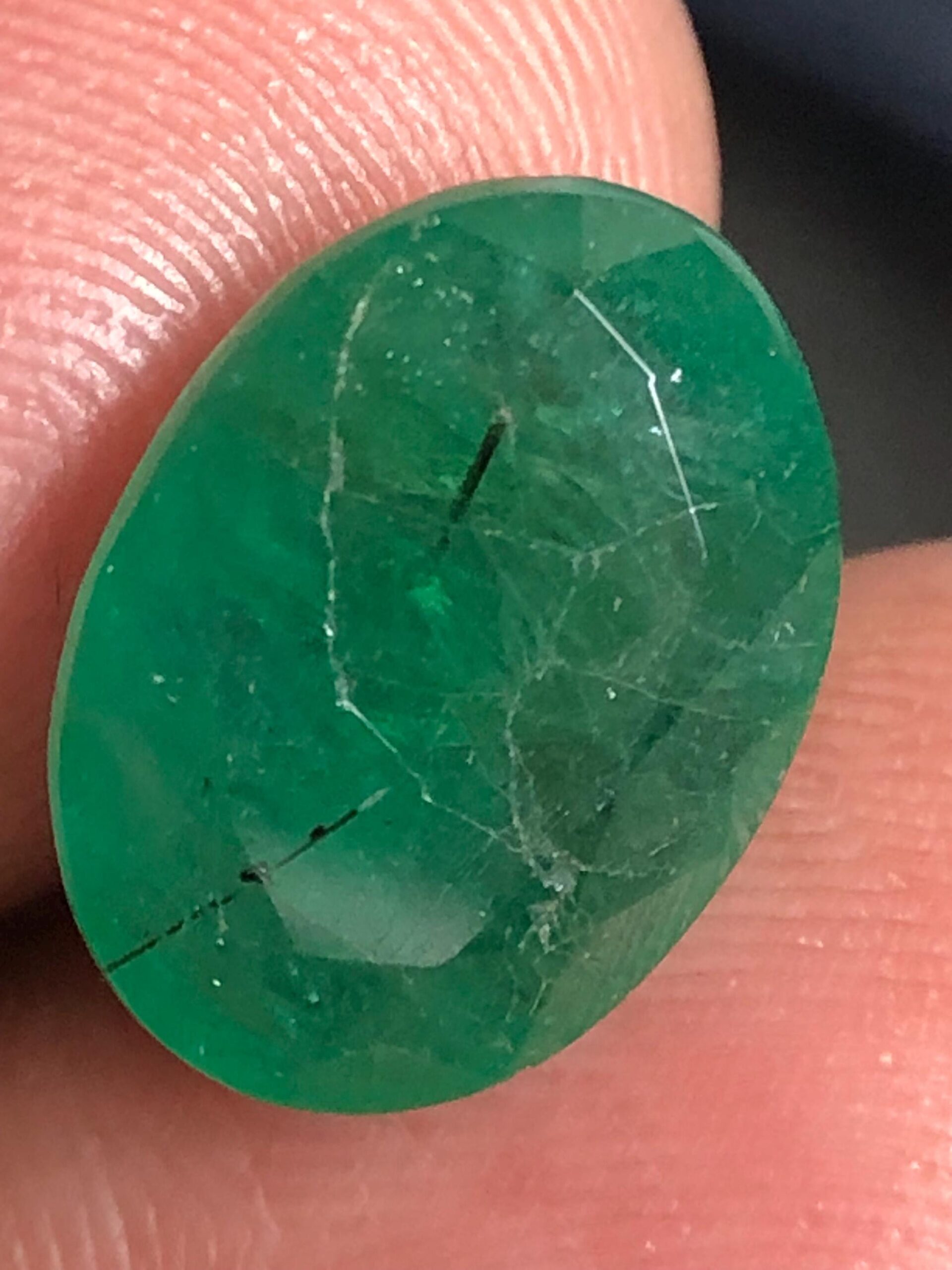 Natural Emerald 5.615 Carat Oval Cut | Vivid Green Color | Origin Zambia