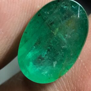 3.915 ct Natural Zambian Emerald – Loose Gemstone – Oval Cut – Green Emerald for Jewelry Making
