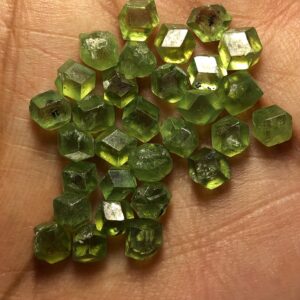 Natural Demantoid Garnet Lot: 23.75 carat 30pcs 4mm approx Green Gemstones for Jewelry Making