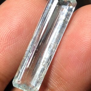 Natural Aquamarine Emerald Cut Gemstone, Pale Blue Beryl, March Birthstone Jewelry Stone