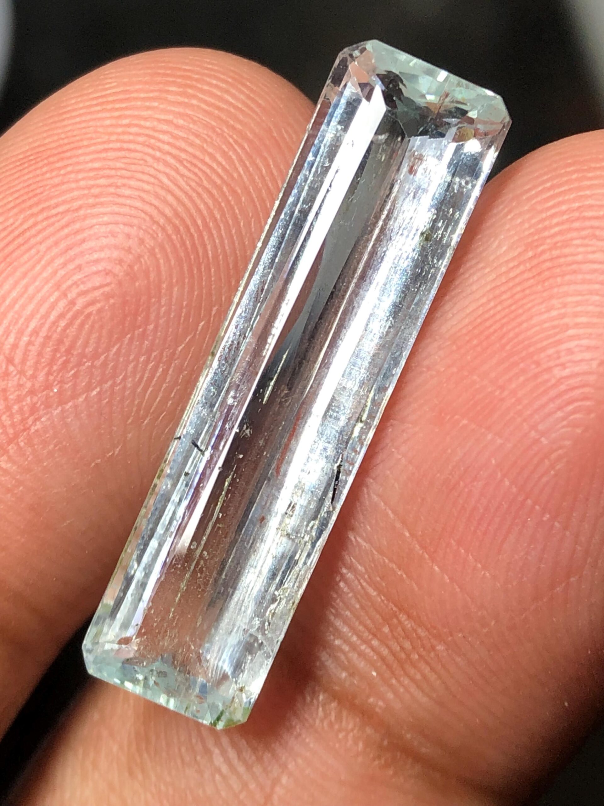 Natural Aquamarine Emerald Cut Gemstone, Pale Blue Beryl, March Birthstone Jewelry Stone