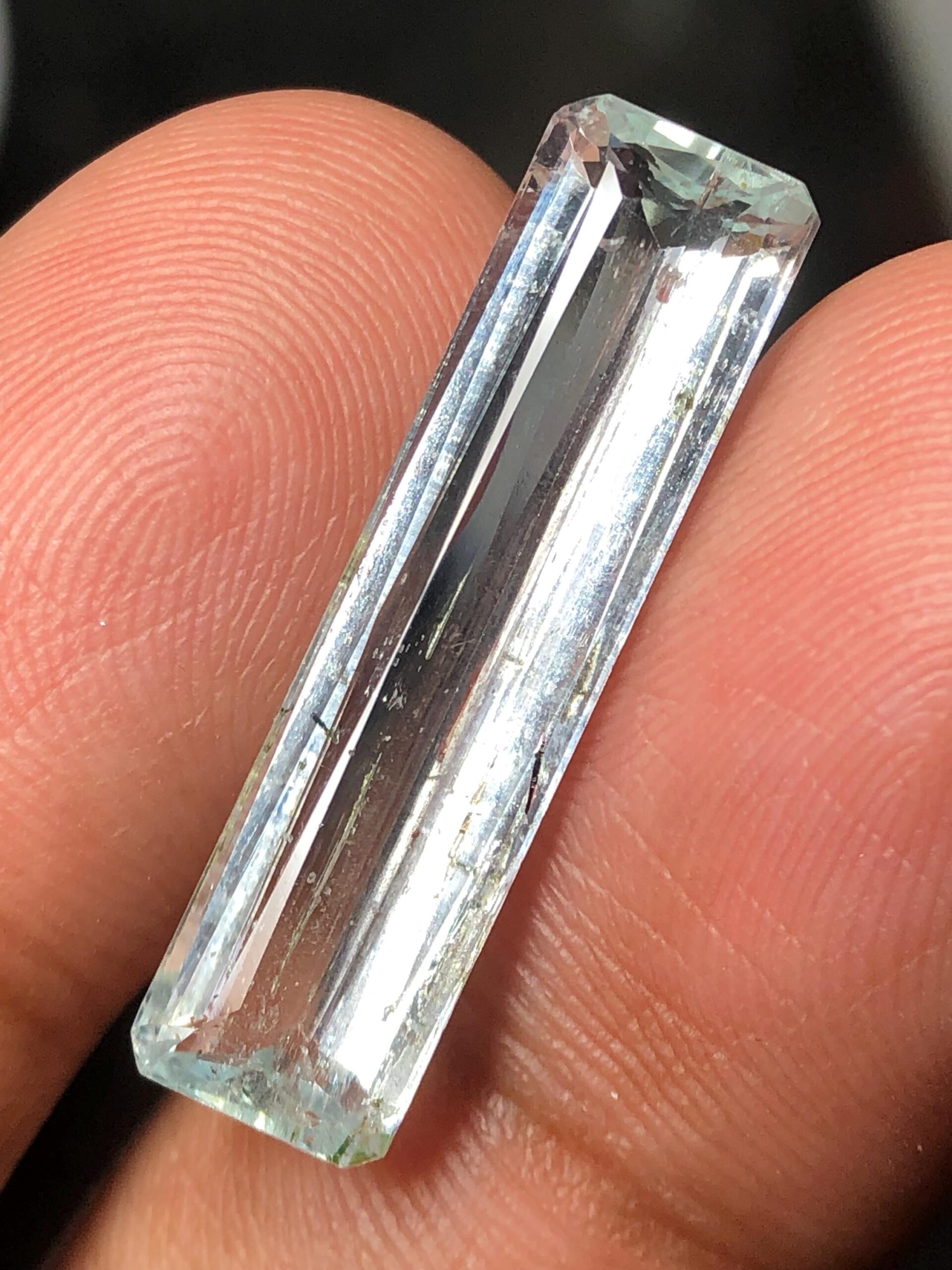 Natural Aquamarine Emerald Cut Gemstone, Pale Blue Beryl, March Birthstone Jewelry Stone - Image 3