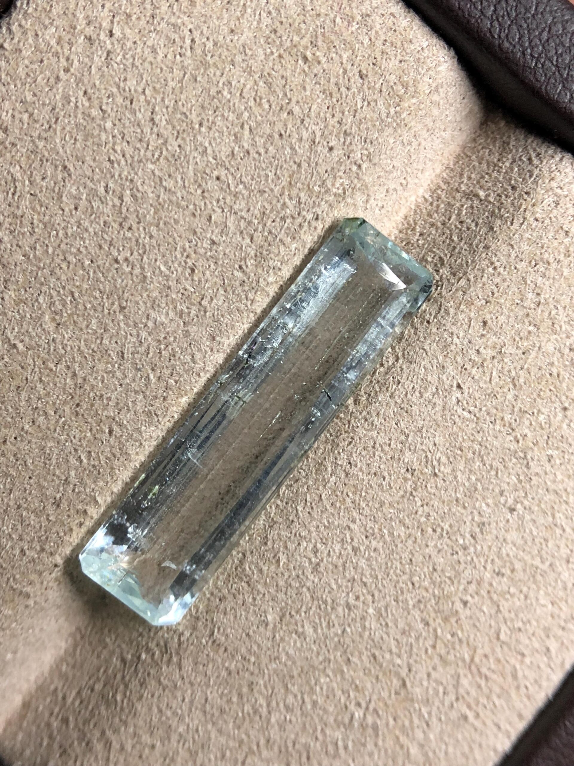 Natural Aquamarine Emerald Cut Gemstone, Pale Blue Beryl, March Birthstone Jewelry Stone - Image 7