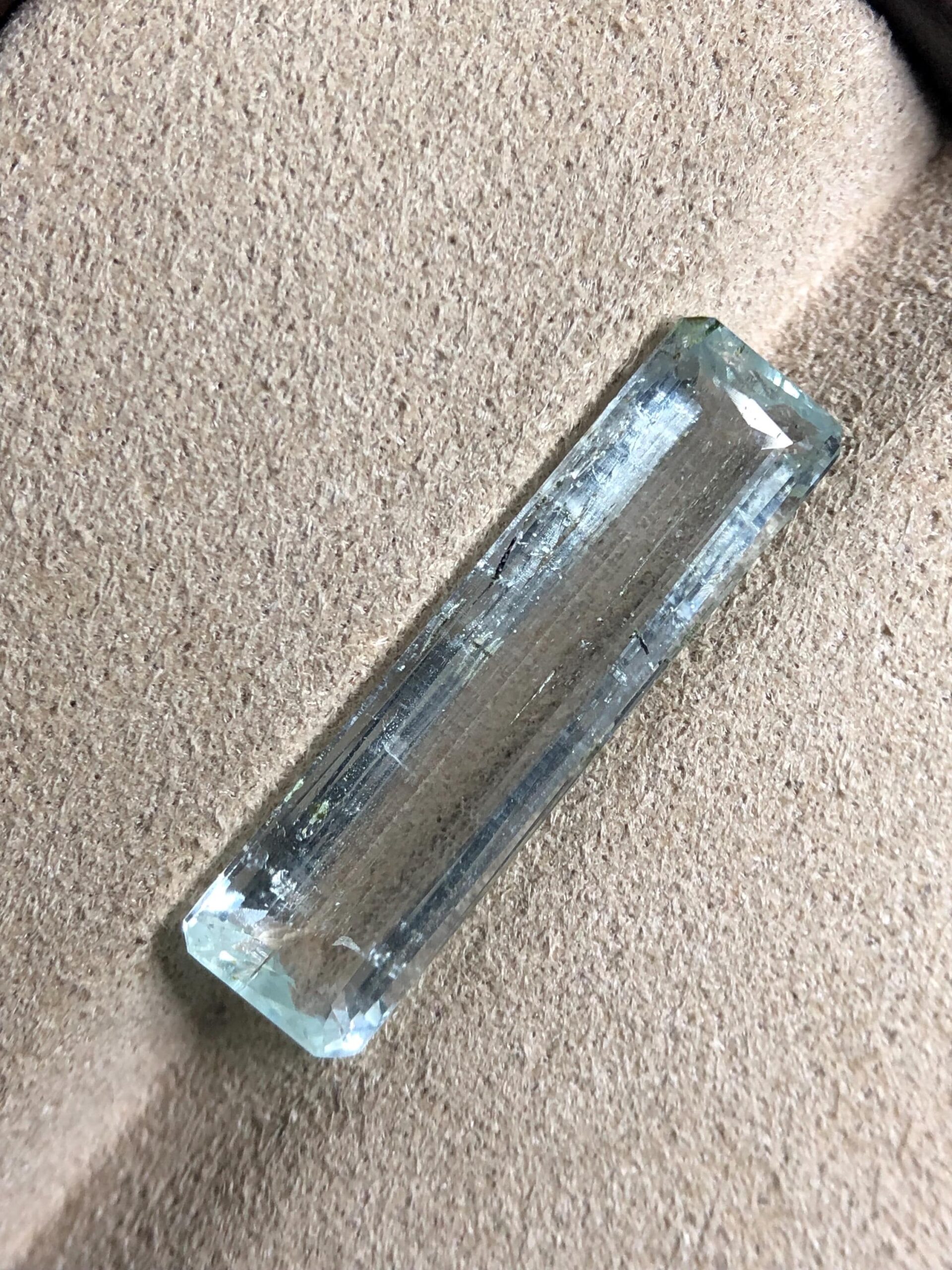 Natural Aquamarine Emerald Cut Gemstone, Pale Blue Beryl, March Birthstone Jewelry Stone - Image 6