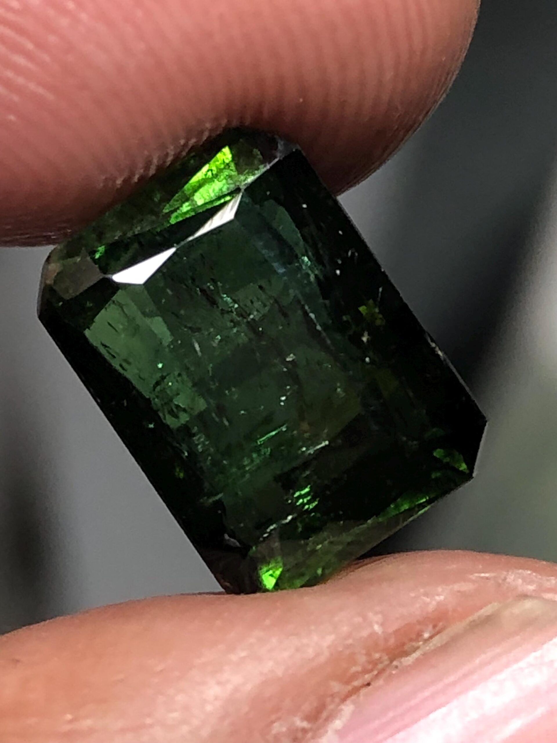 Natural Deep Green Tourmaline Gemstone, Emerald Cut, 4.85 Carat, October Birthstone - Image 9