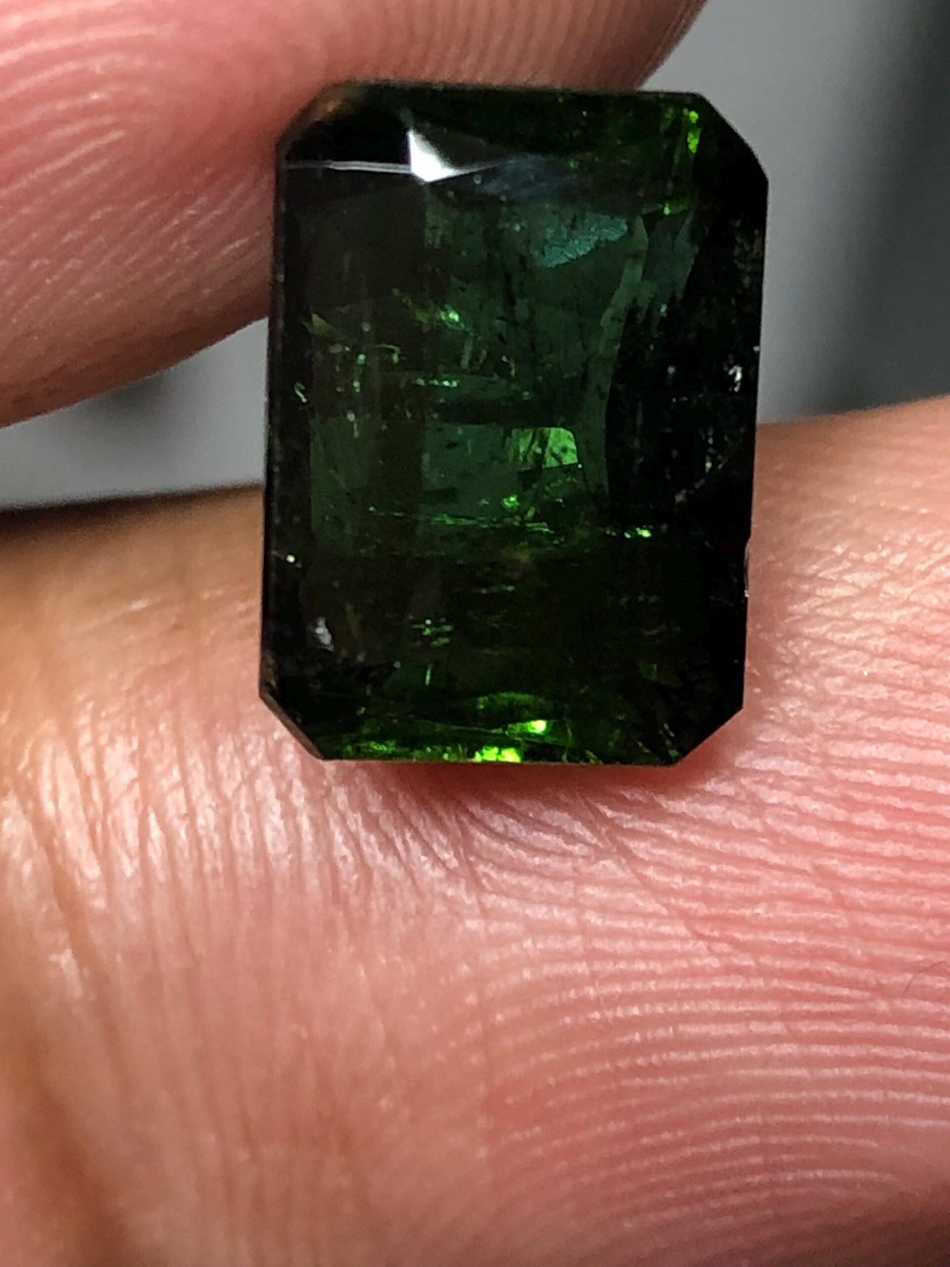 Natural Deep Green Tourmaline Gemstone, Emerald Cut, 4.85 Carat, October Birthstone - Image 10