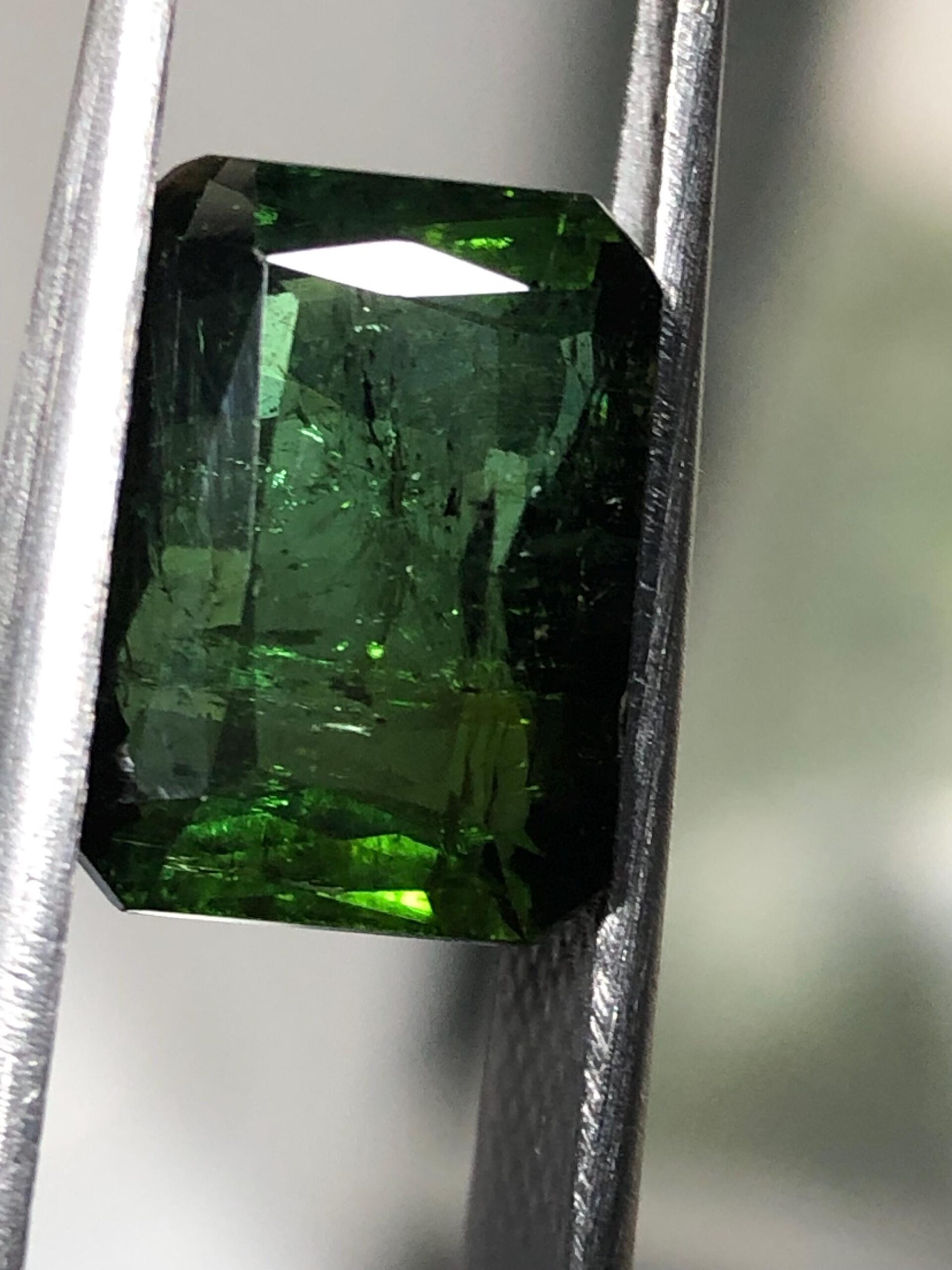 Natural Deep Green Tourmaline Gemstone, Emerald Cut, 4.85 Carat, October Birthstone - Image 5