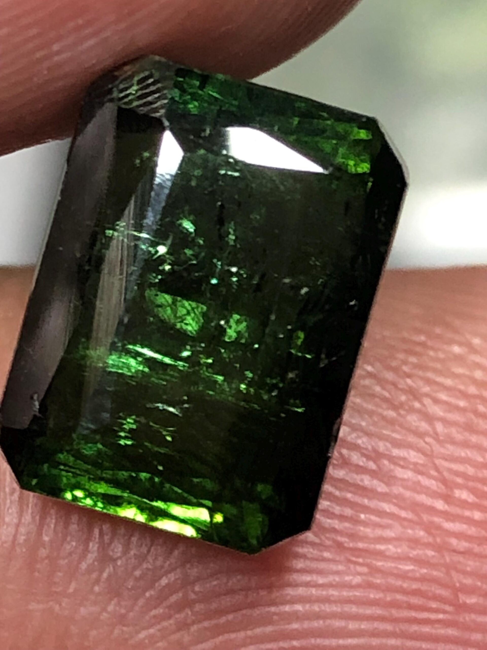 Natural Deep Green Tourmaline Gemstone, Emerald Cut, 4.85 Carat, October Birthstone - Image 6