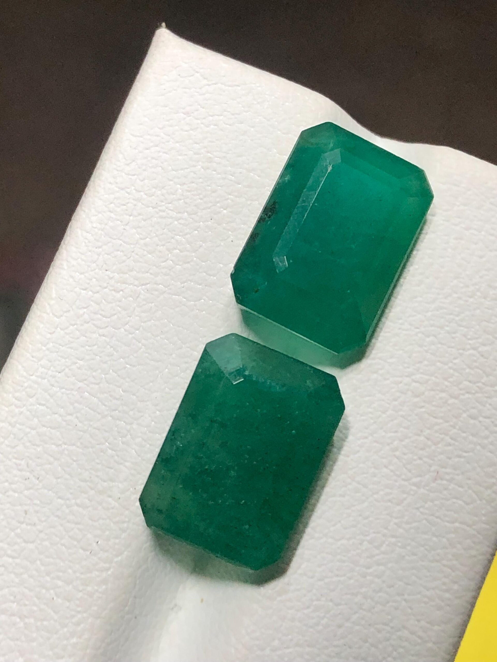 12.670 Carat Zambian Emerald Pair | Loose Emeralds for Ring | Natural Green Gemstones - Image 7