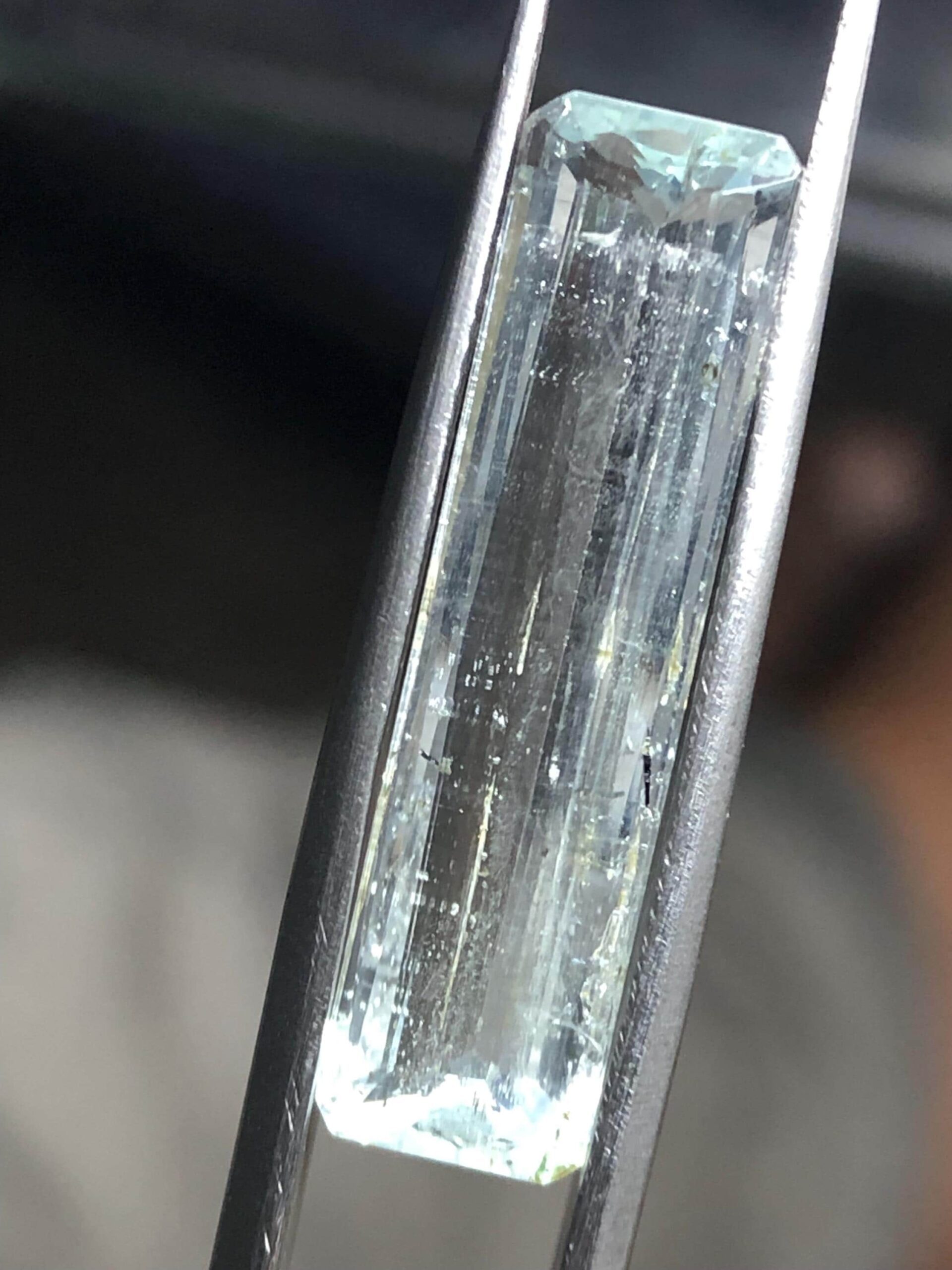 Natural Aquamarine Emerald Cut Gemstone, Pale Blue Beryl, March Birthstone Jewelry Stone - Image 4