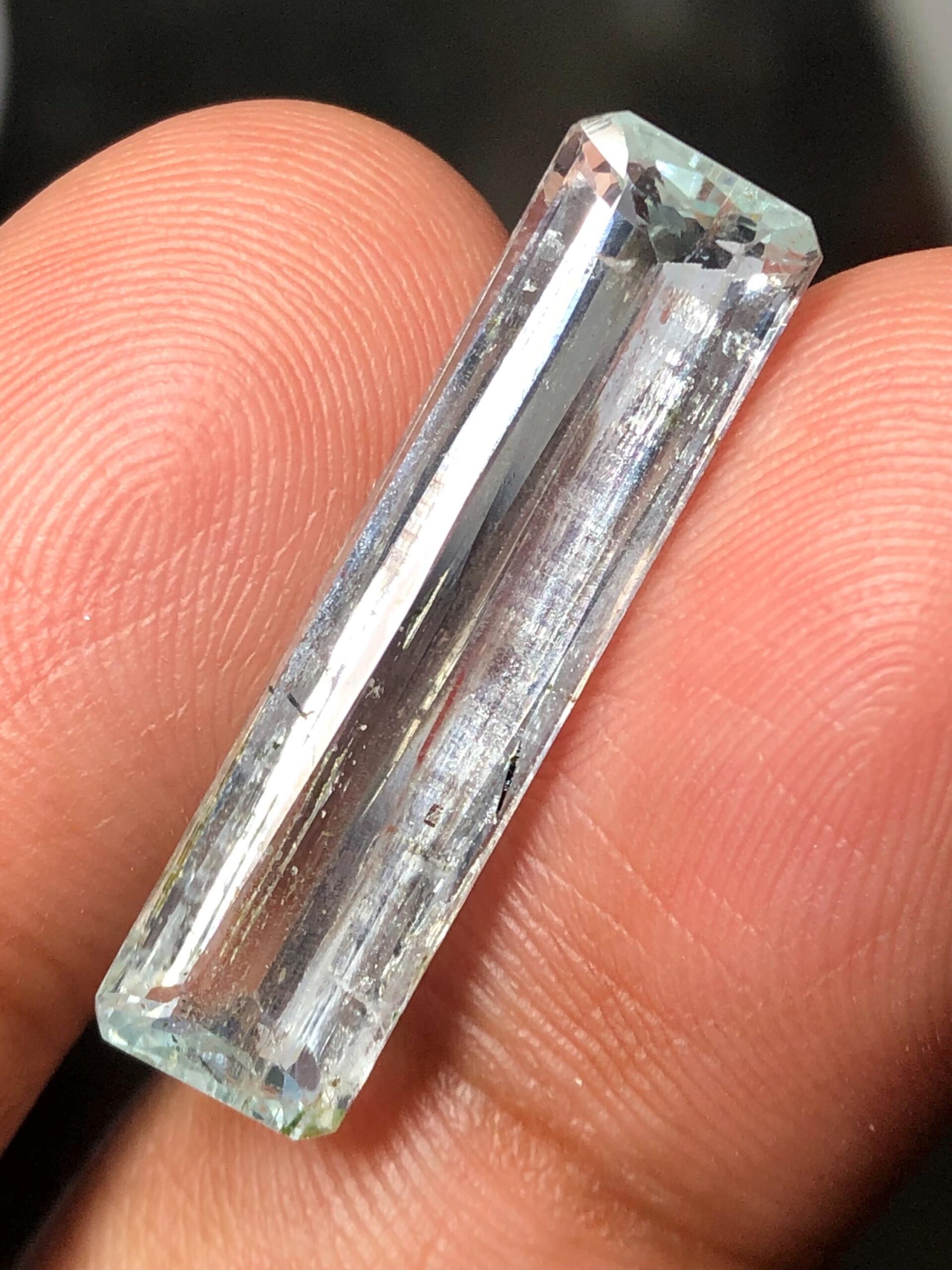 Natural Aquamarine Emerald Cut Gemstone, Pale Blue Beryl, March Birthstone Jewelry Stone - Image 2