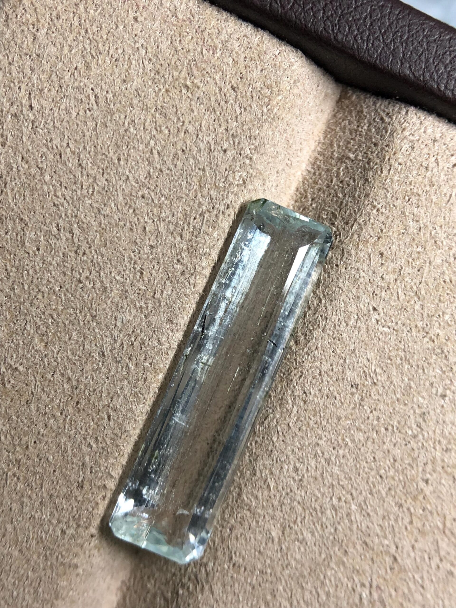 Natural Aquamarine Emerald Cut Gemstone, Pale Blue Beryl, March Birthstone Jewelry Stone - Image 8