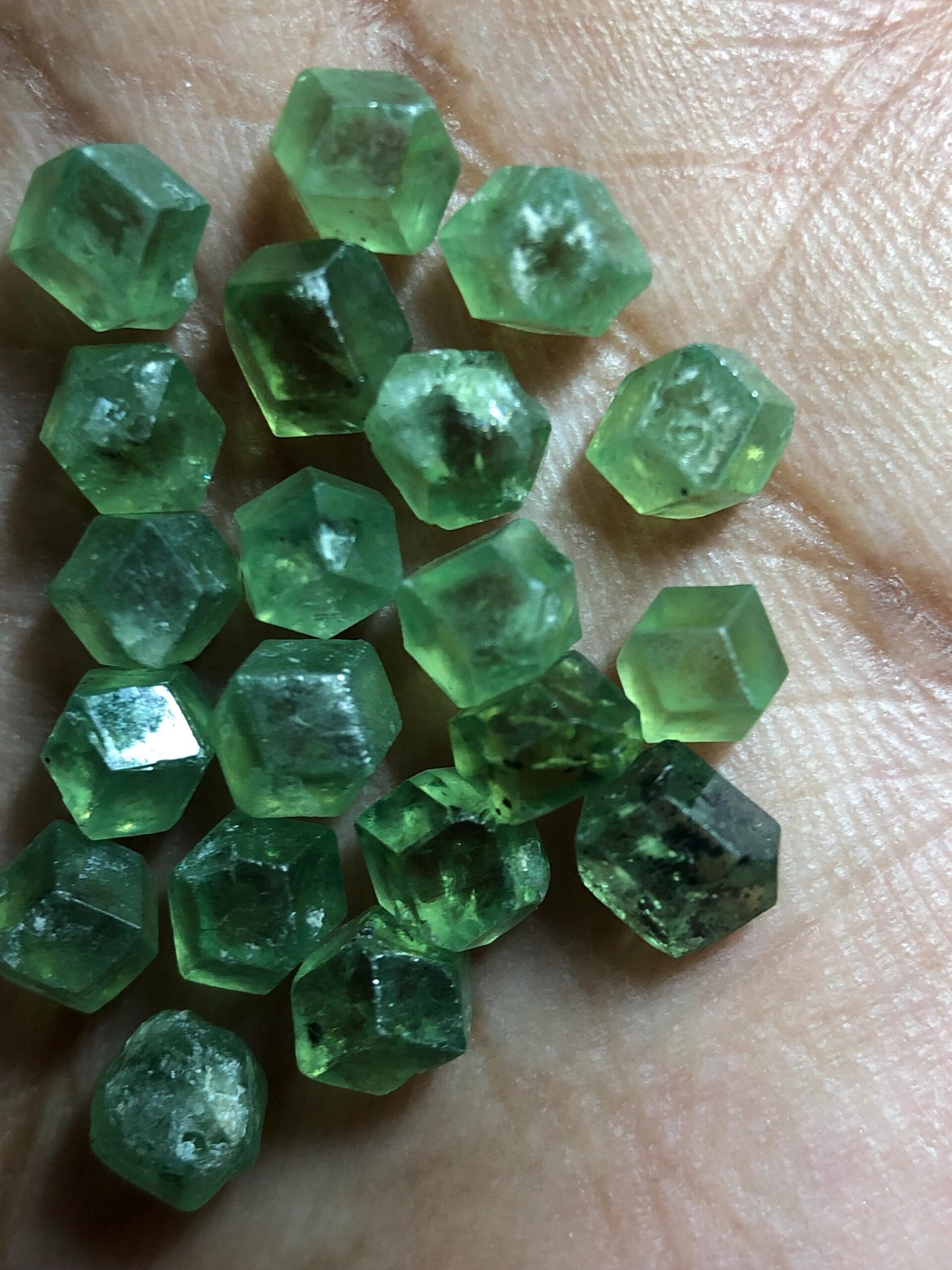 Natural Demantoid Garnet Lot – 21.20 Carats | 20 Pieces | 4.5–6.5 mm