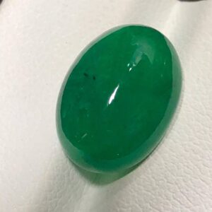 Natural Emerald 7.36 Carat | Oval Cabochon Loose Green Gemstone