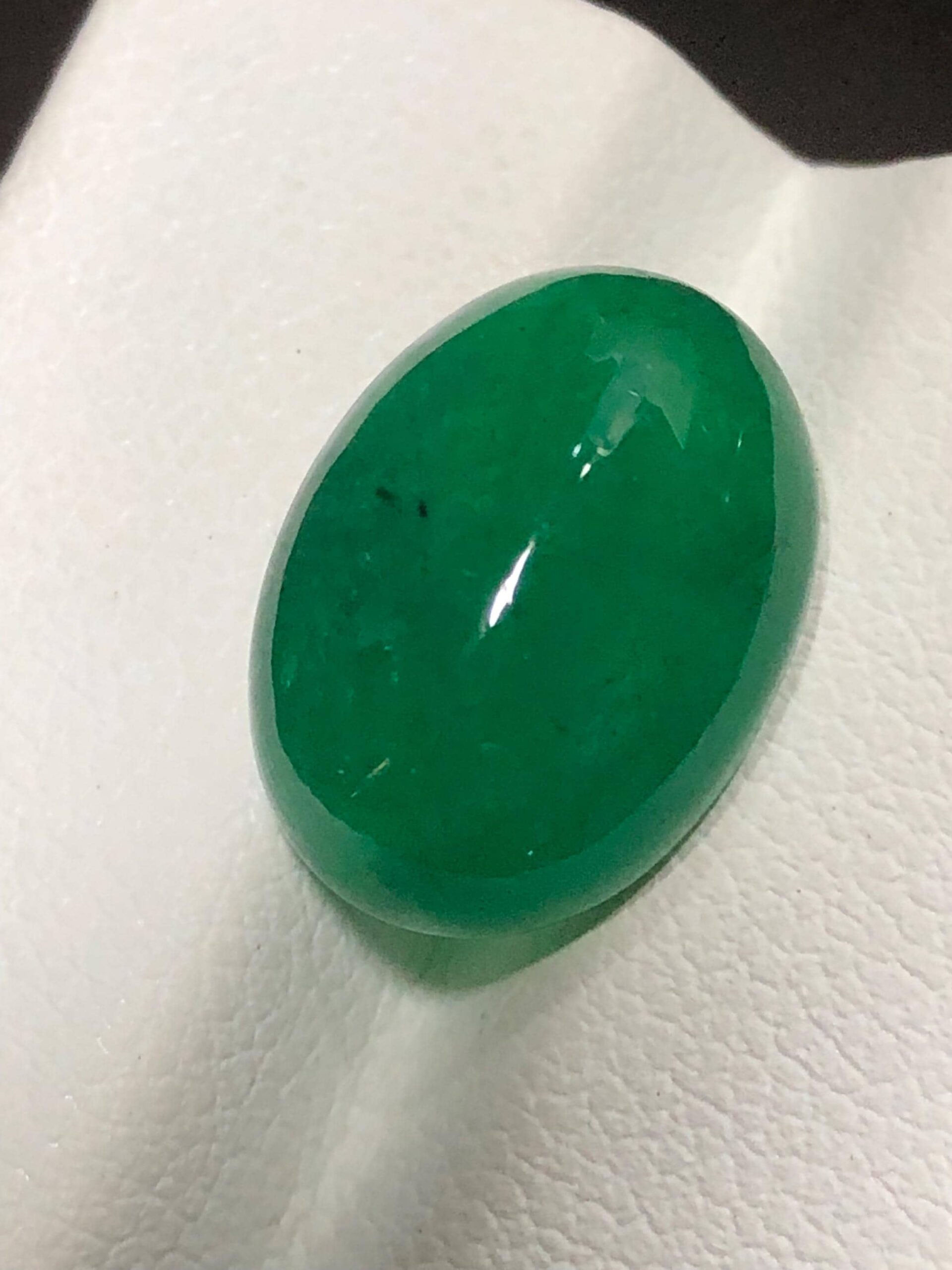 Natural Emerald 7.36 Carat | Oval Cabochon Loose Green Gemstone