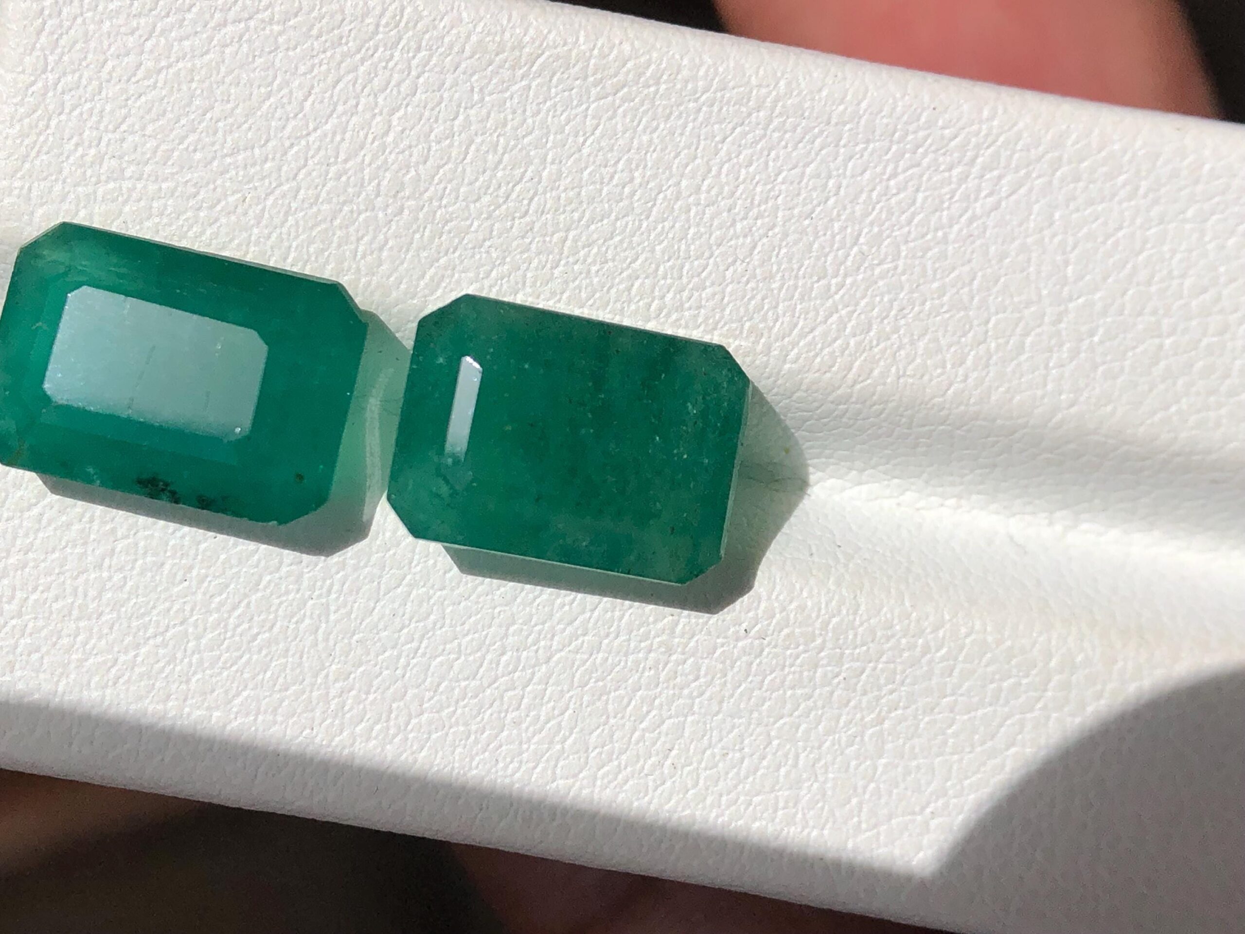 12.670 Carat Zambian Emerald Pair | Loose Emeralds for Ring | Natural Green Gemstones - Image 4