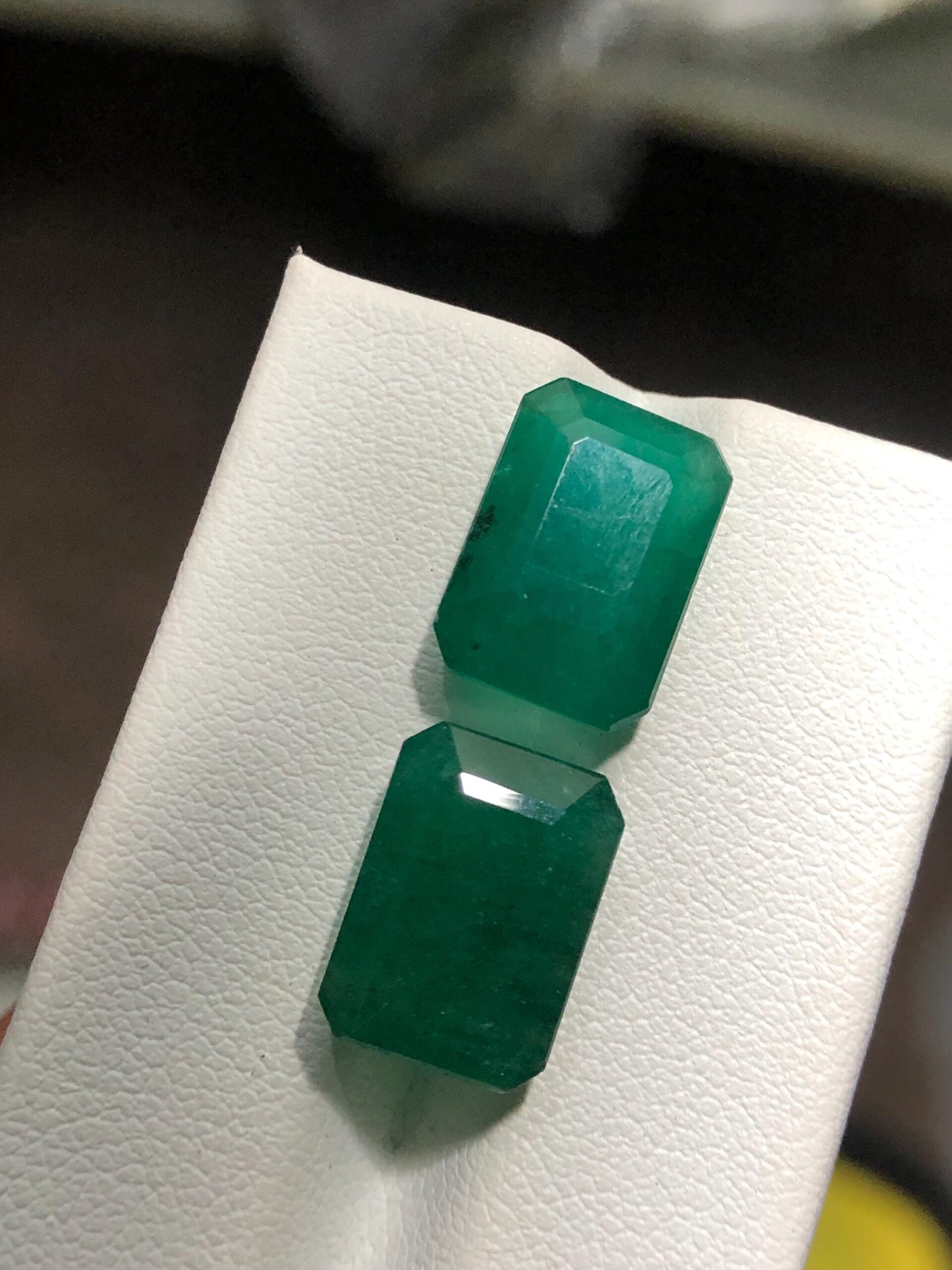 12.670 Carat Zambian Emerald Pair | Loose Emeralds for Ring | Natural Green Gemstones - Image 3