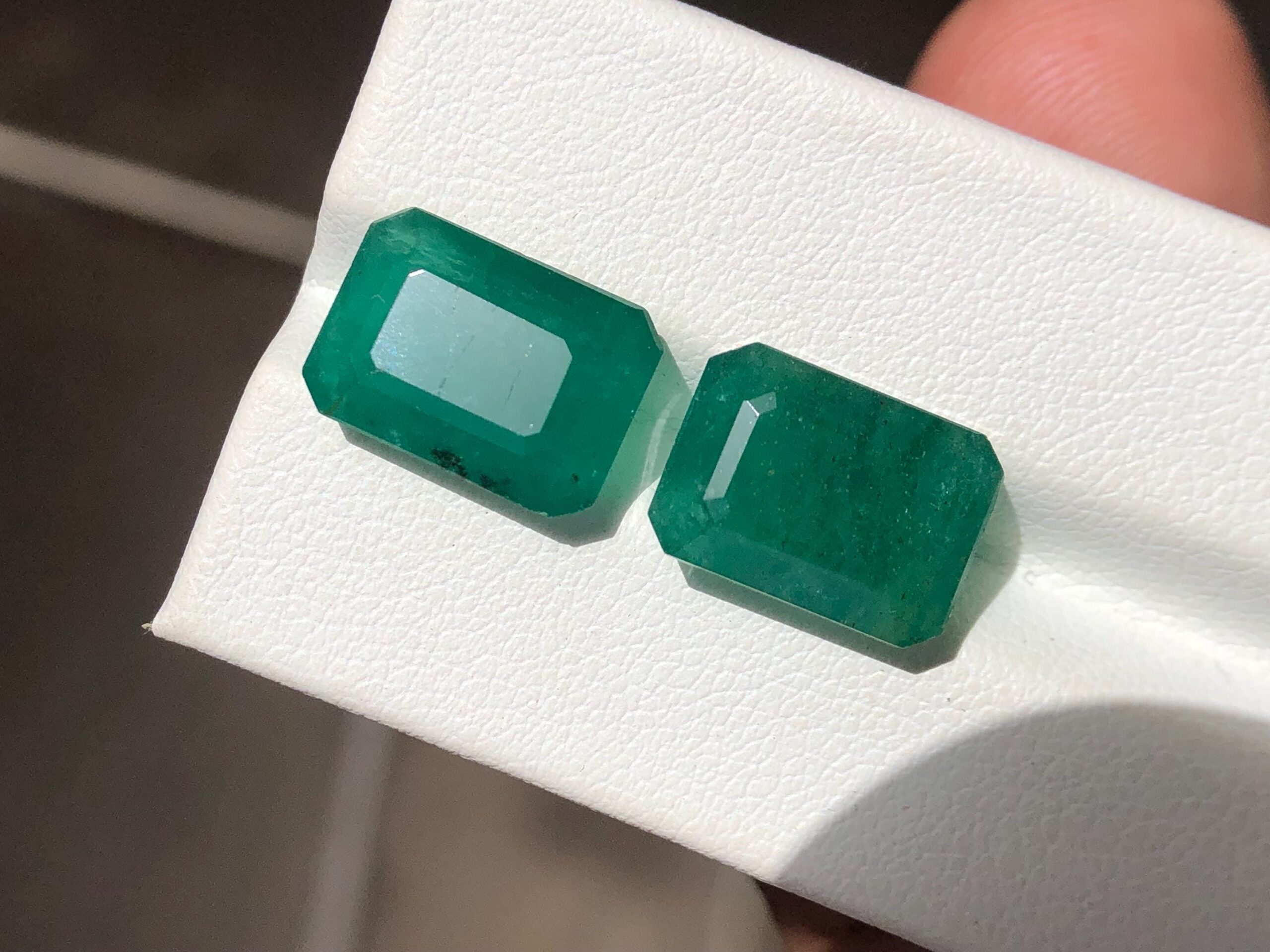 12.670 Carat Zambian Emerald Pair | Loose Emeralds for Ring | Natural Green Gemstones - Image 5