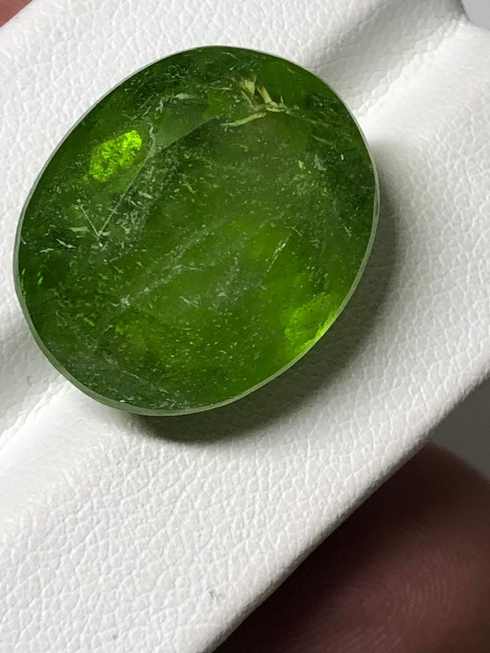 Natural Pakistani Peridot Oval Cabochon | Bright Green Collector Gemstone (24.29 Ct) - Image 2