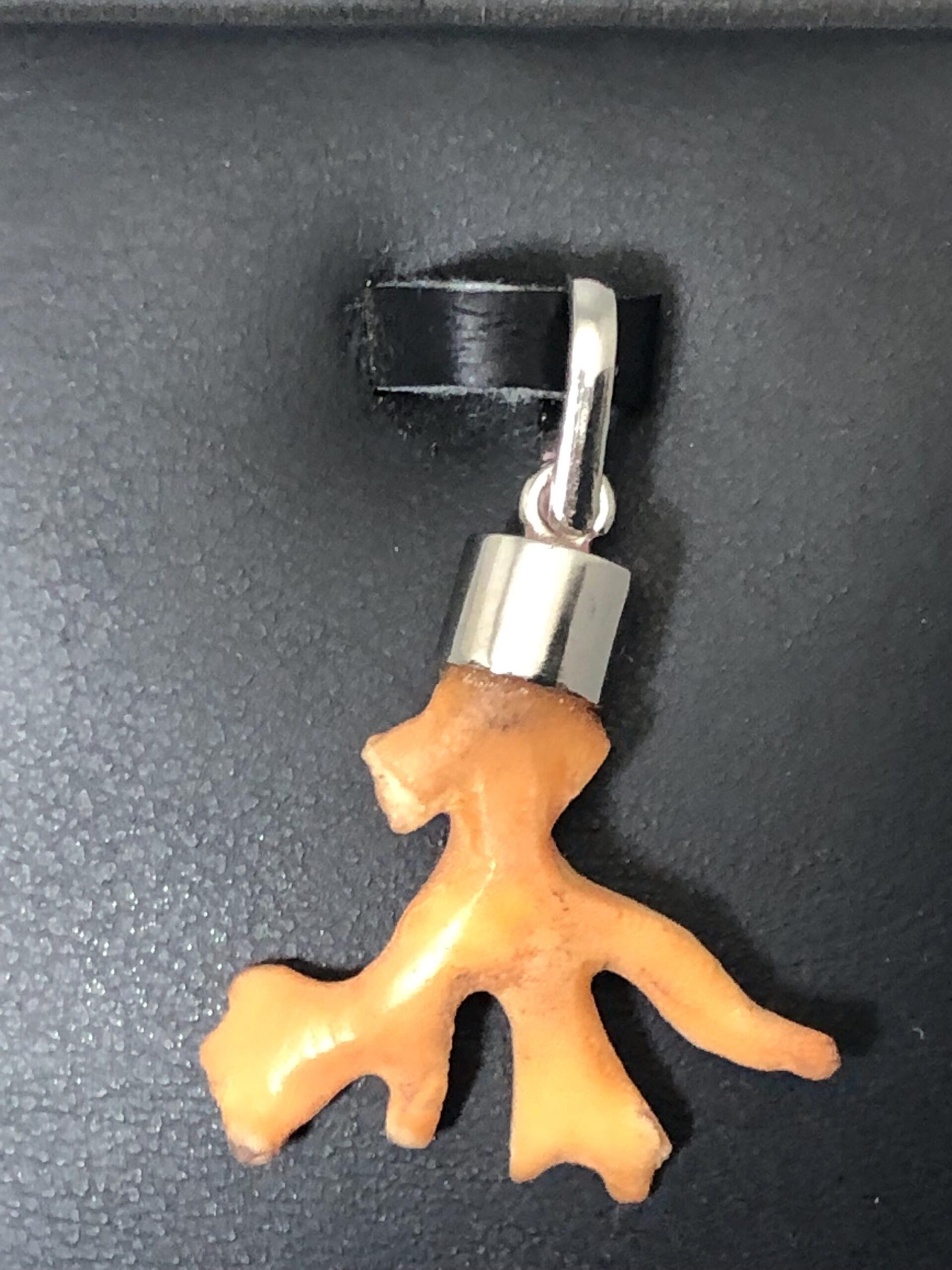 Natural Coral Branch Pendant | Orange Coral, Sterling Silver Cap, Ocean Jewelry - Image 8