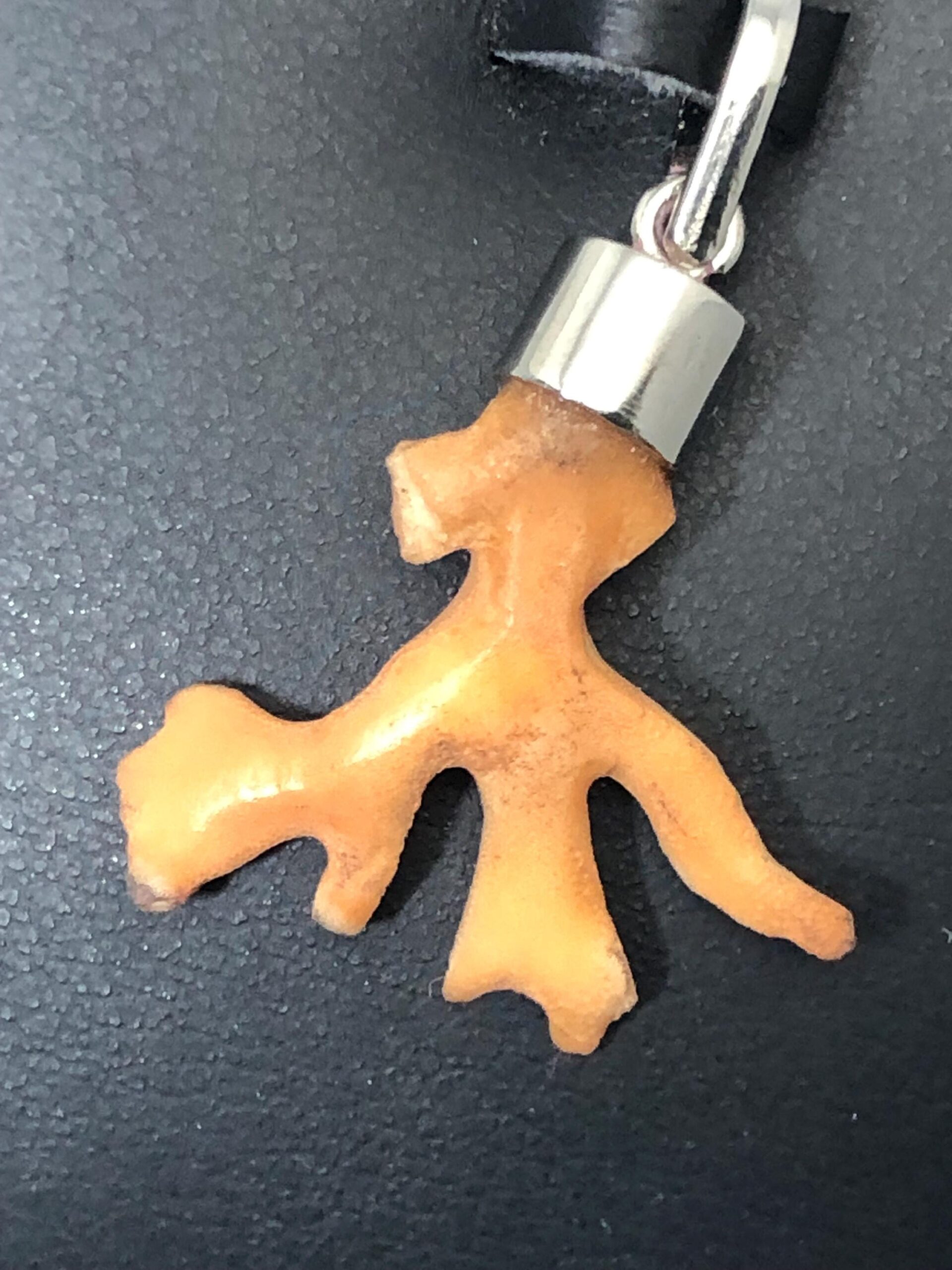 Natural Coral Branch Pendant | Orange Coral, Sterling Silver Cap, Ocean Jewelry - Image 5