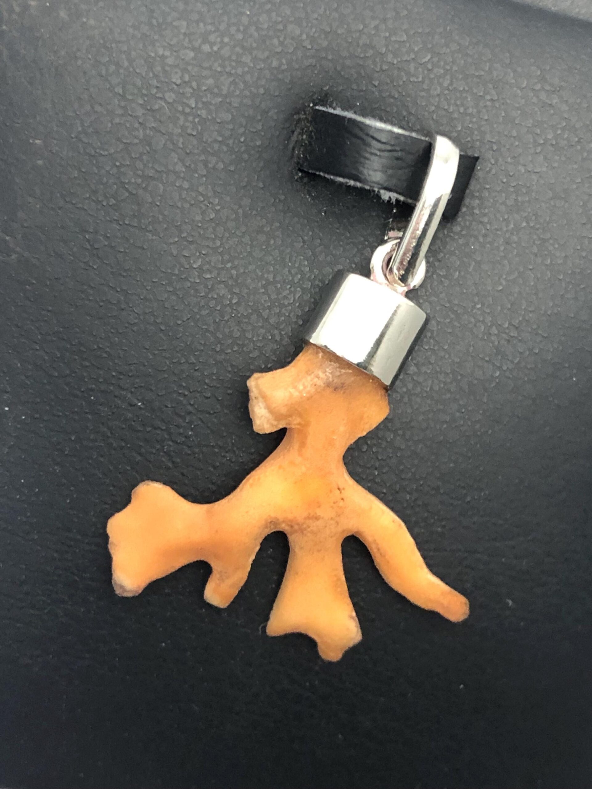 Natural Coral Branch Pendant | Orange Coral, Sterling Silver Cap, Ocean Jewelry - Image 10