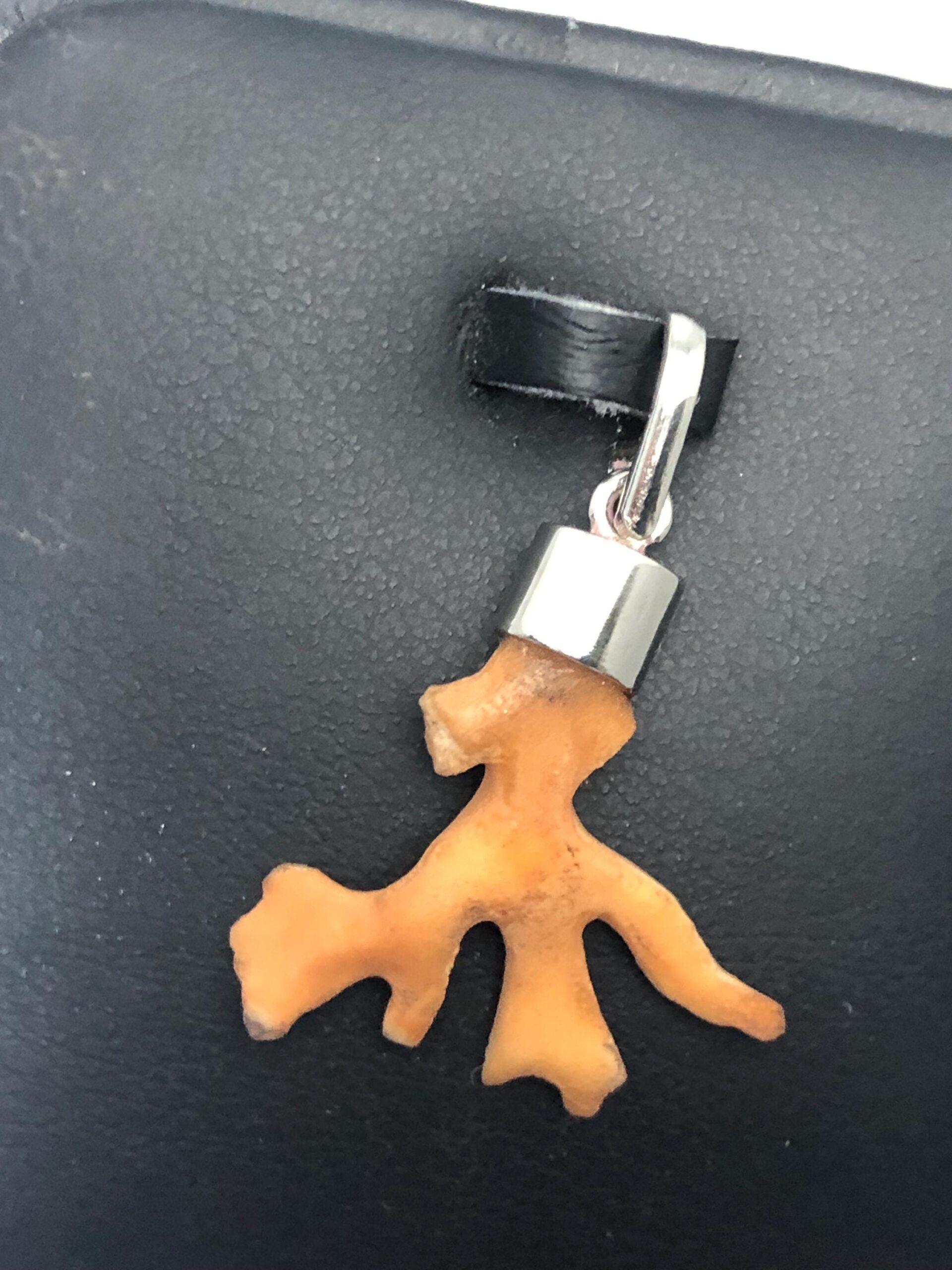 Natural Coral Branch Pendant | Orange Coral, Sterling Silver Cap, Ocean Jewelry - Image 7