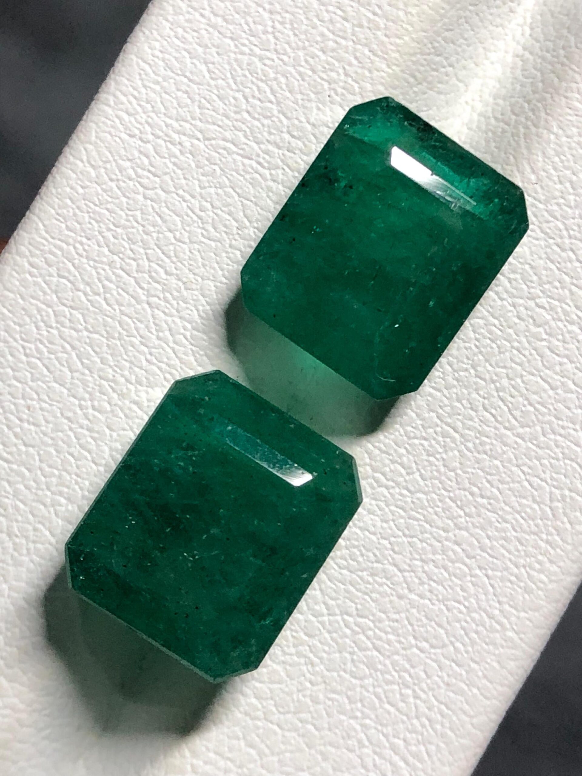 Natural Zambian Emerald Pair | Matching Octagon Gemstones for Earrings Jewelry - Image 5