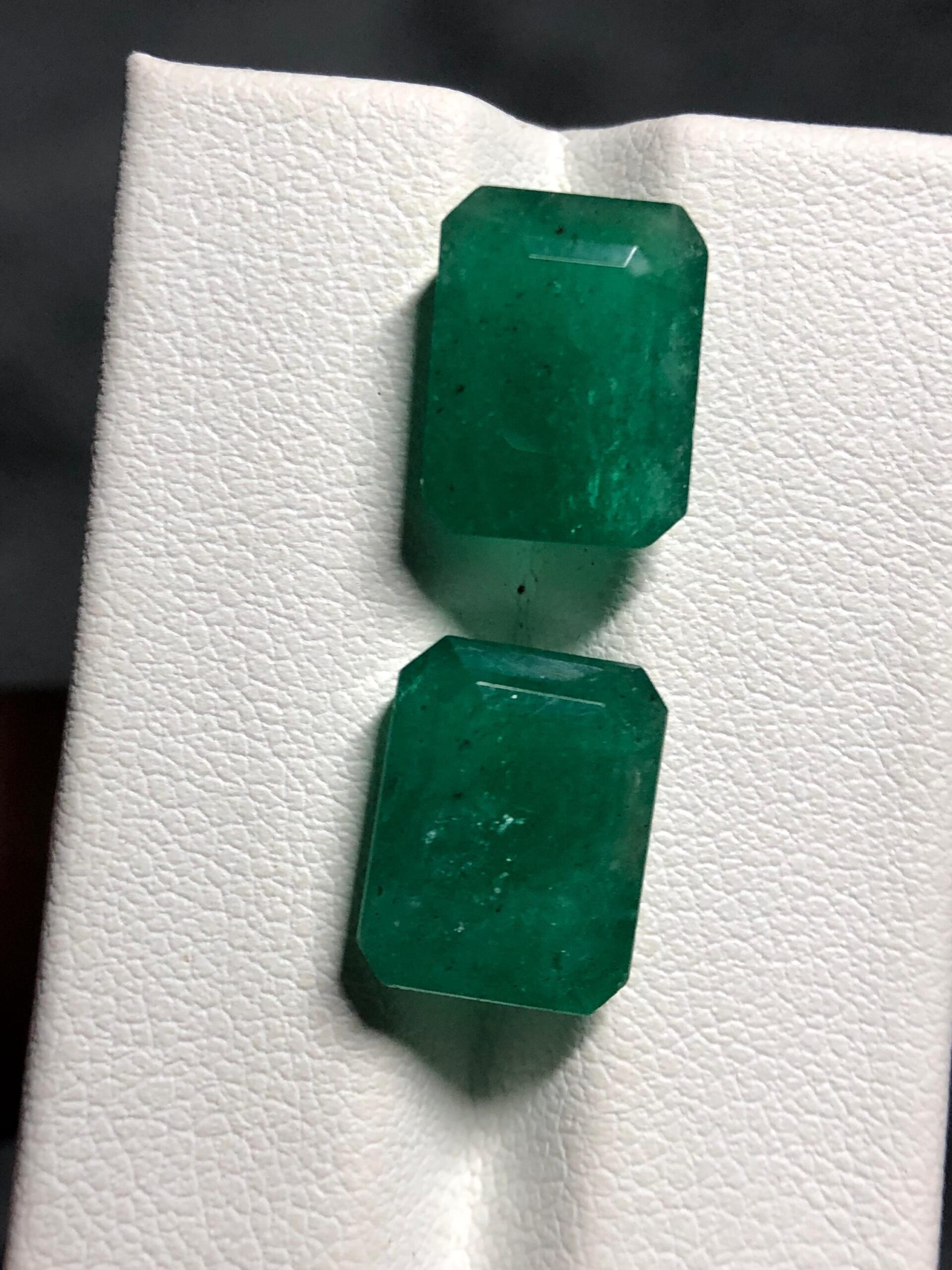 Natural Zambian Emerald Pair | 11.5 Ct Octagon Gemstones for Earrings - Image 5