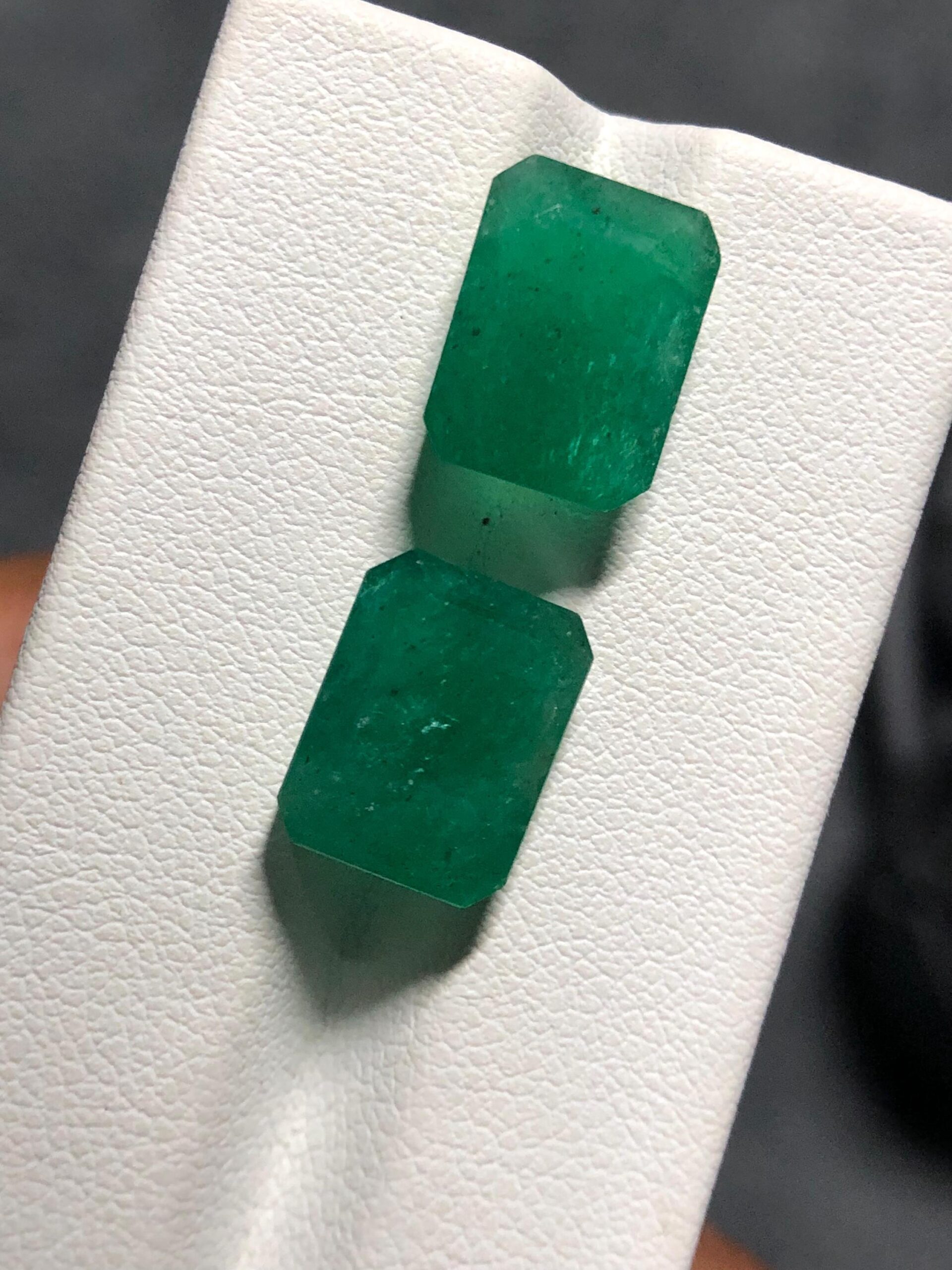 Natural Zambian Emerald Pair | 11.5 Ct Octagon Gemstones for Earrings - Image 6