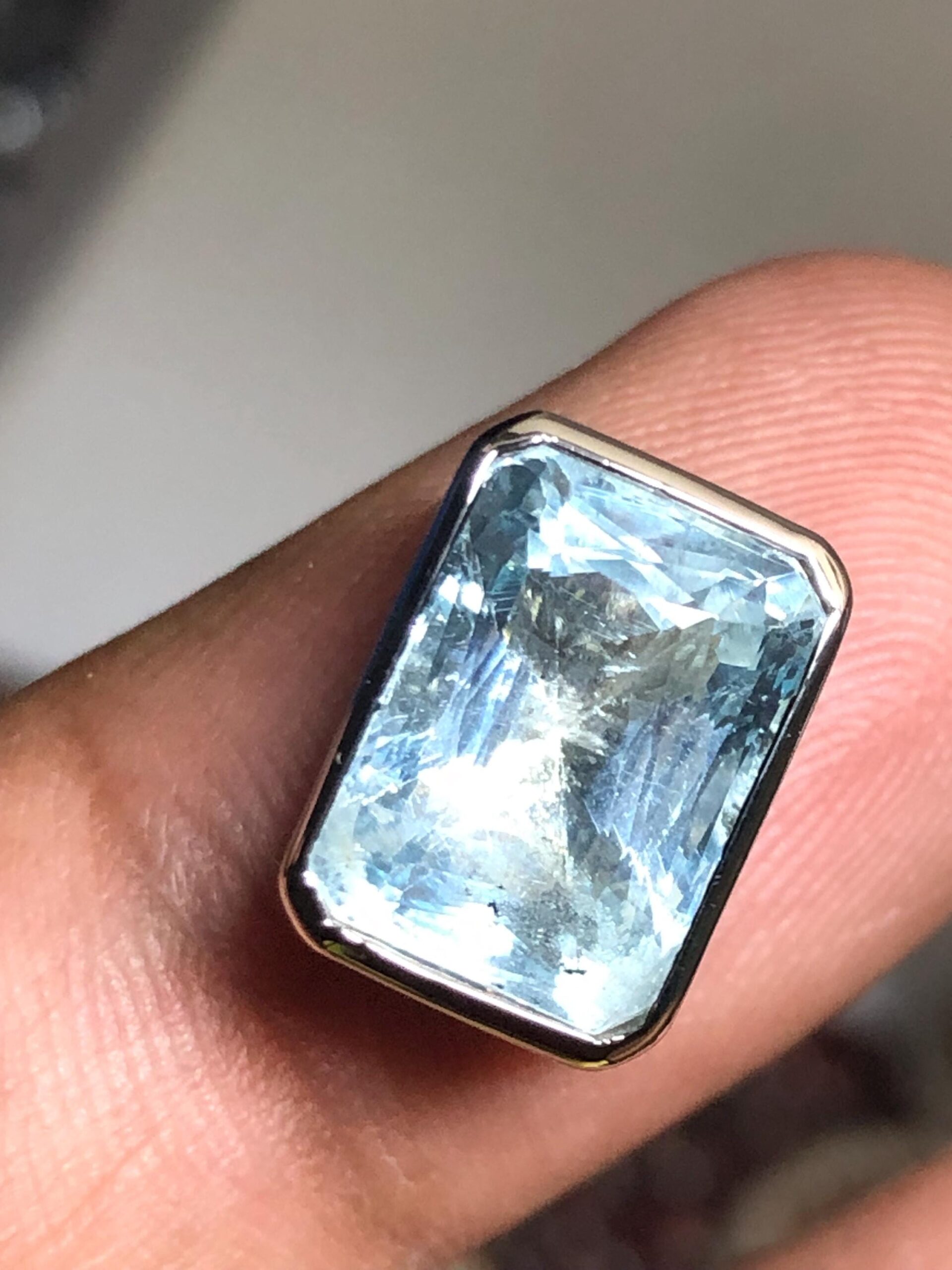 Natural Aquamarine Pendant | Emerald Cut Blue Gemstone | Sterling Silver 925 Necklace | March Birthstone - Image 5