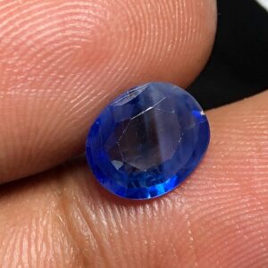 1.825 Natural Ceylon Blue Sapphire Gemstone | Oval Deep Royal Blue Stone