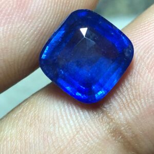 5.39 Ct Natural Ceylon Royal Blue Sapphire |Heated Cushion Cut Gemstone (10.30x10.04 mm)