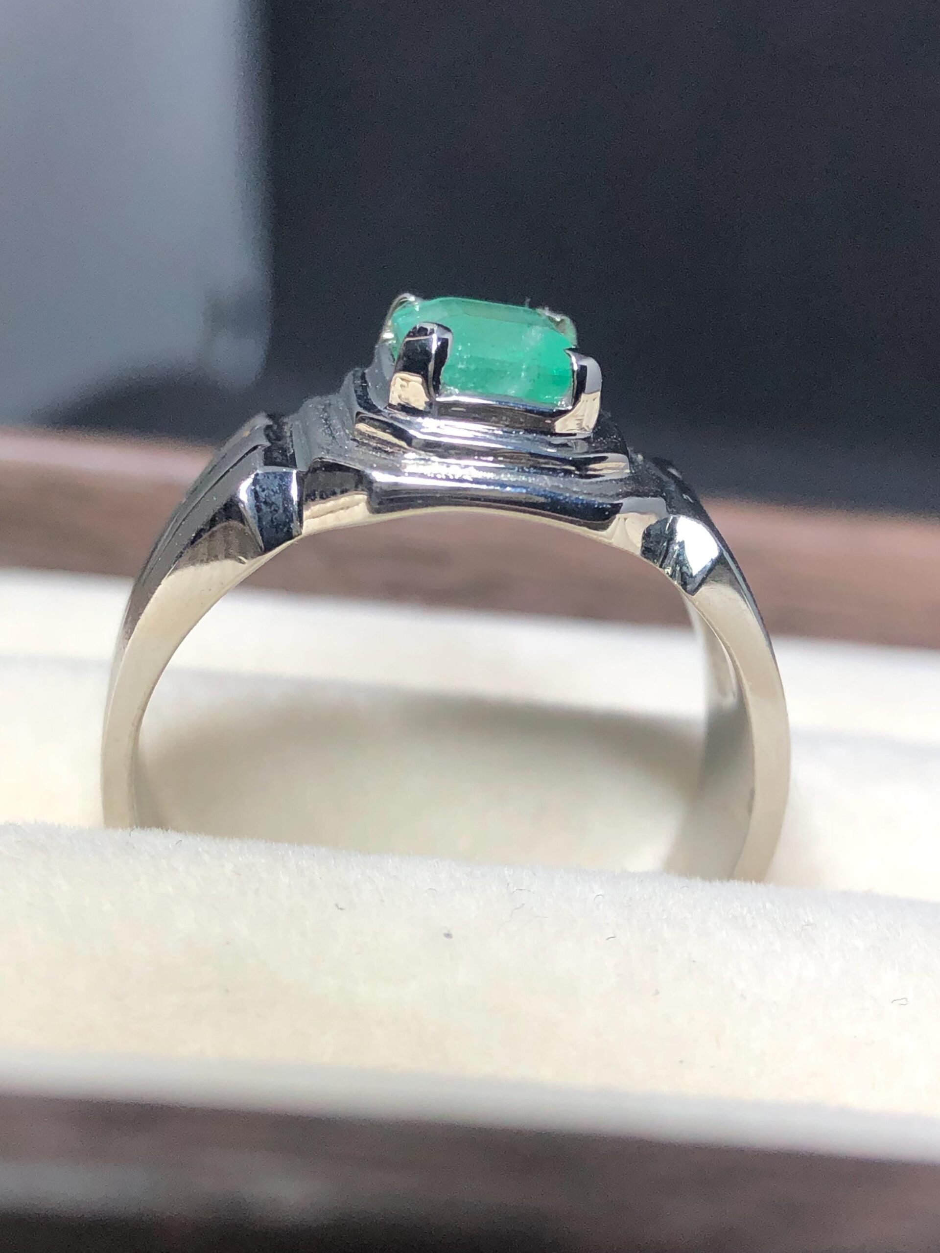 Natural Emerald Ring 2.235 Ct No Oil Emerald Ring 925 Sterling Silver Ring US Size 10.5 Men's Gemstone Ring Statement Ring - Image 5