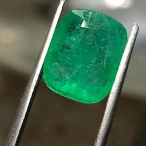 Natural Zambian Emerald 5.805 Ct Cushion Cut Loose Gemstone, Genuine Green Emerald, 10 x 11.9 x 6.2 mm, Jewelry Making Stone